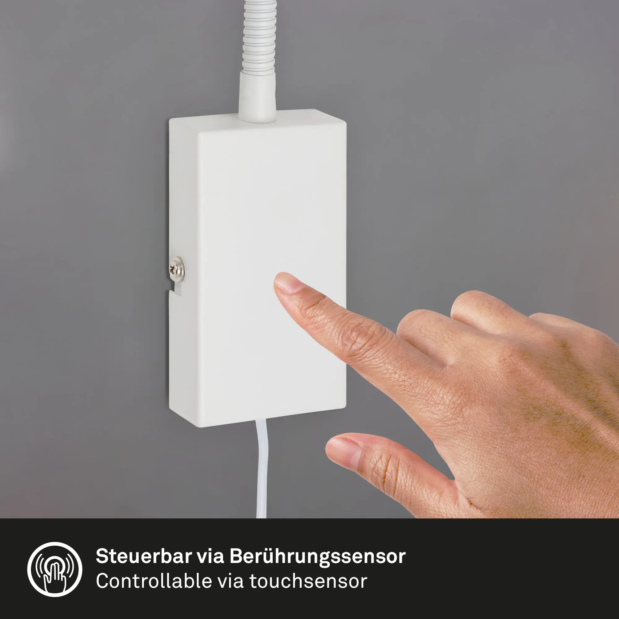 Briloner LED Touch Wandleuchte Tusi weiß 5W, warmweiß