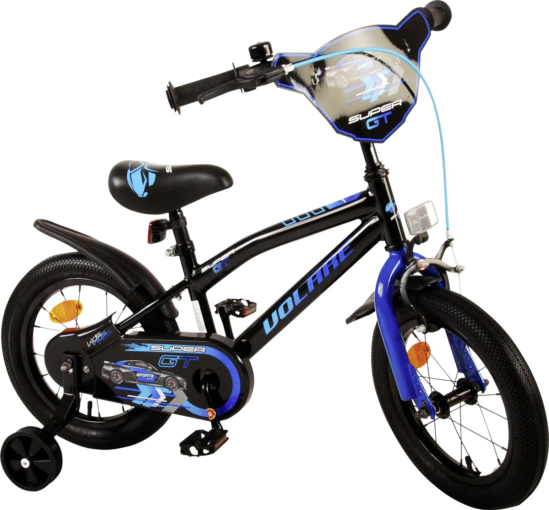 Volare Kinderfahrrad Super GT 14 Zoll schwarz blau Volare Kinderfahrrad Super GT 14 Zoll schwarz blau