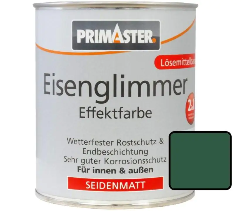 Primaster Eisenglimmer Effektfarbe 750 ml grün seidenmatt