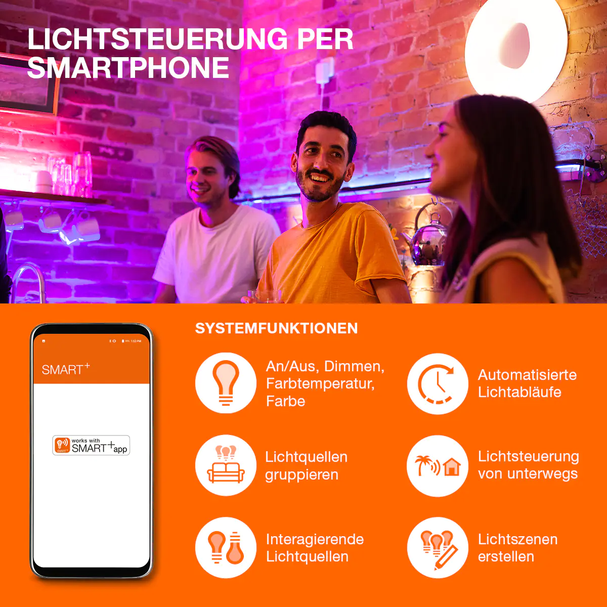 Ledvance LED Leuchtmittel Smart+ Classic E27 A60 11,2x 6 cm warmweiß 