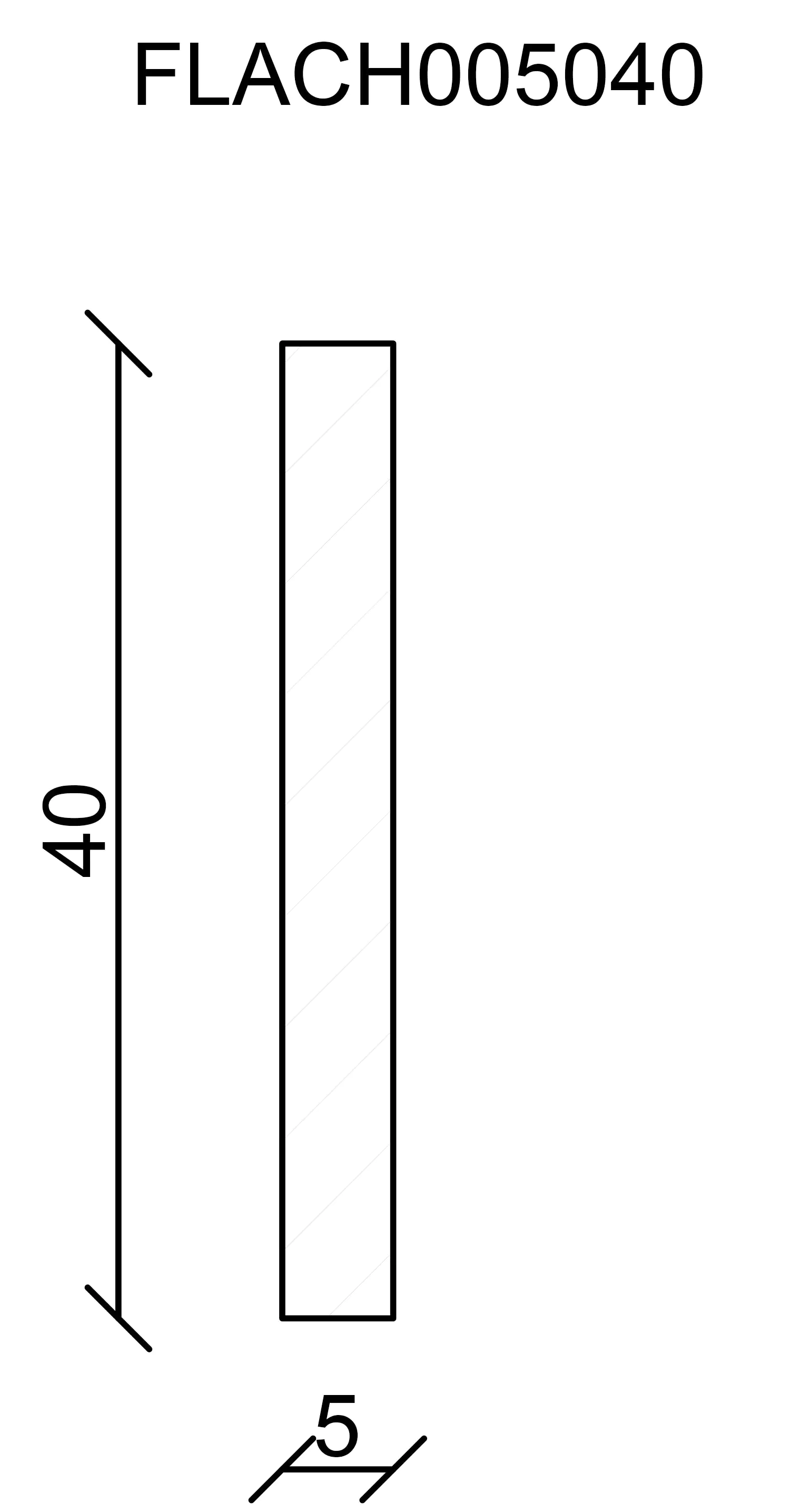 FN Neuhofer Flachleiste 100 cm 40 x 5 mm Fichte/Kiefer