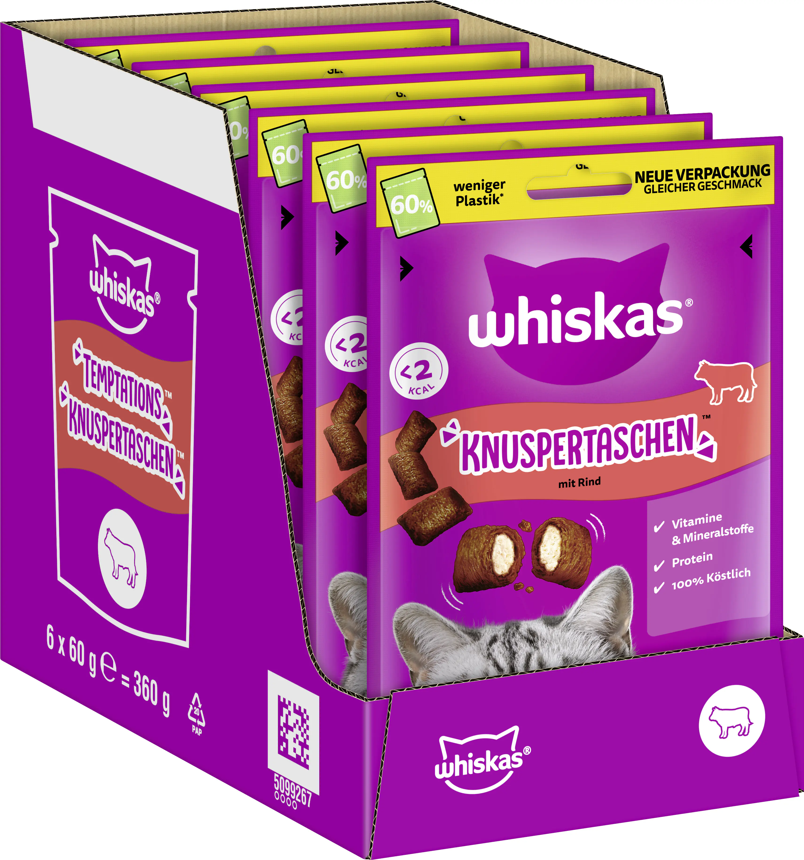 Whiskas Katzensnack 60 g Rind 