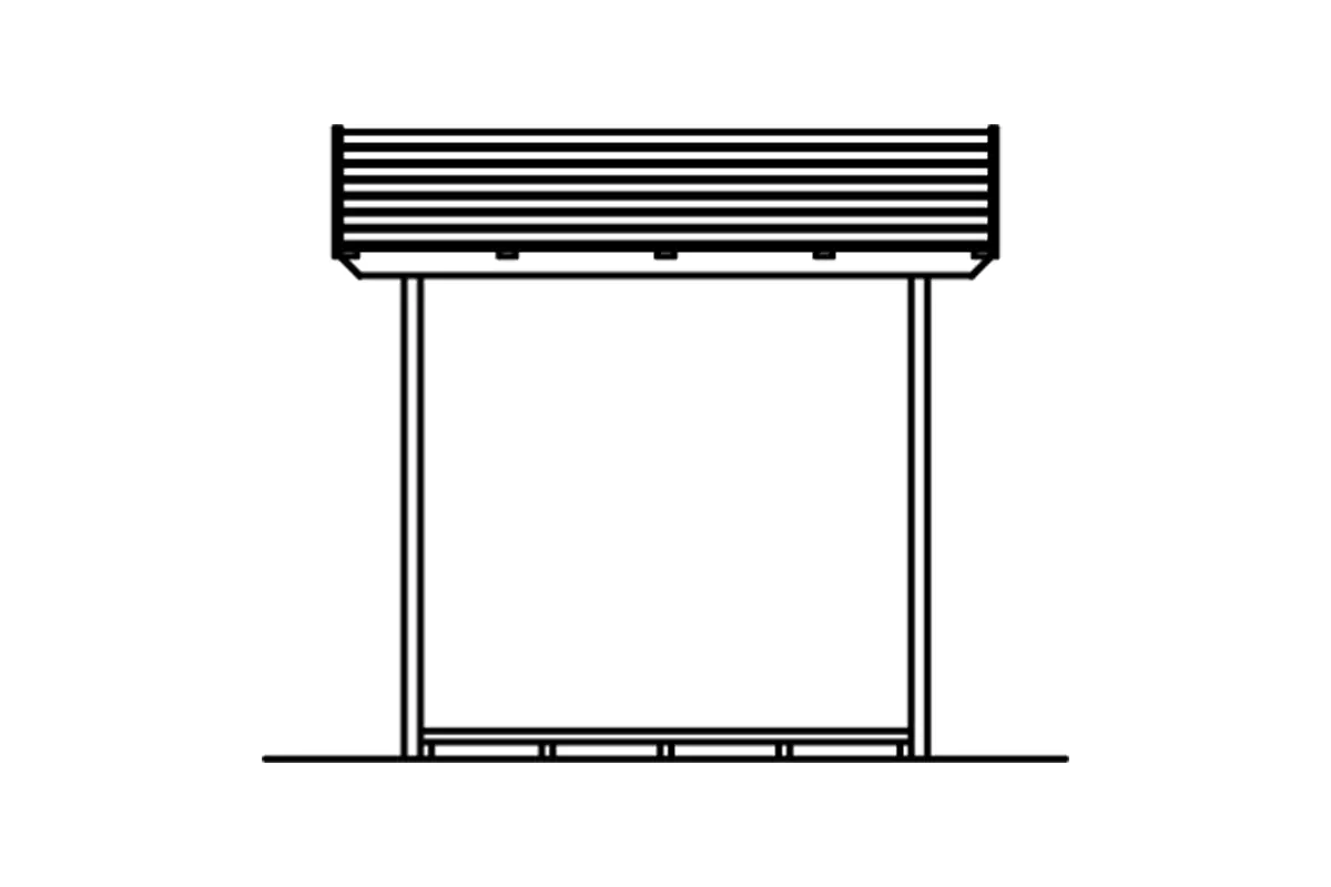 SKAN HOLZ Holzunterstand Paul 1 240 x 88 cm , natur SKAN HOLZ Holzunterstand Paul 1 240 x 88 cm , natur