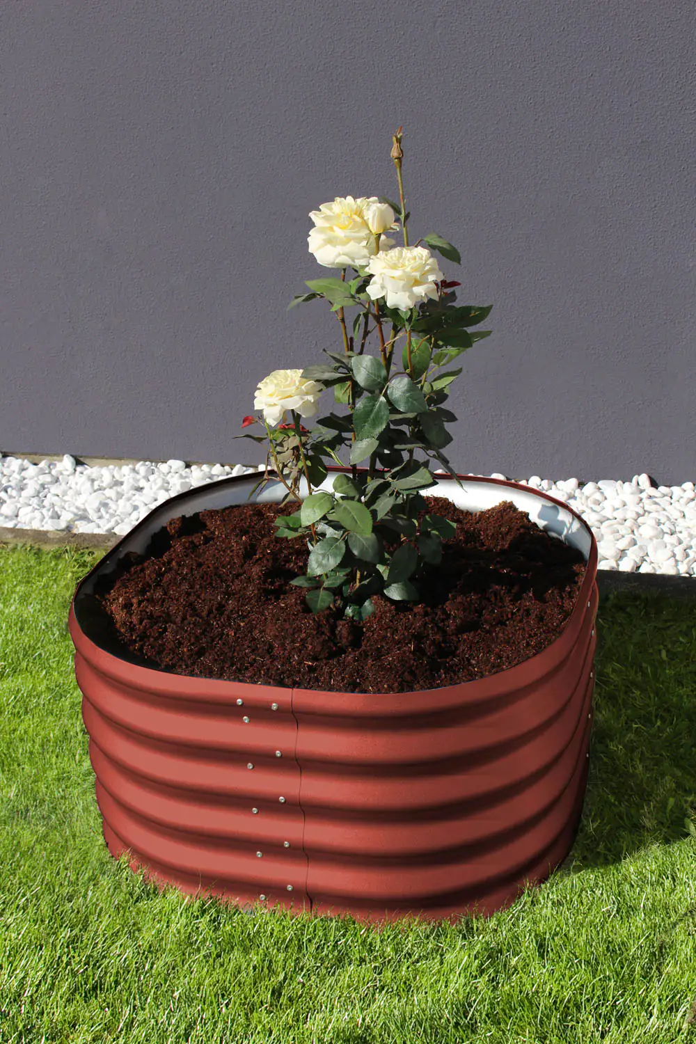 Vitavia Hochbeet Terra Rund 82 x 82 x 40 cm rubin