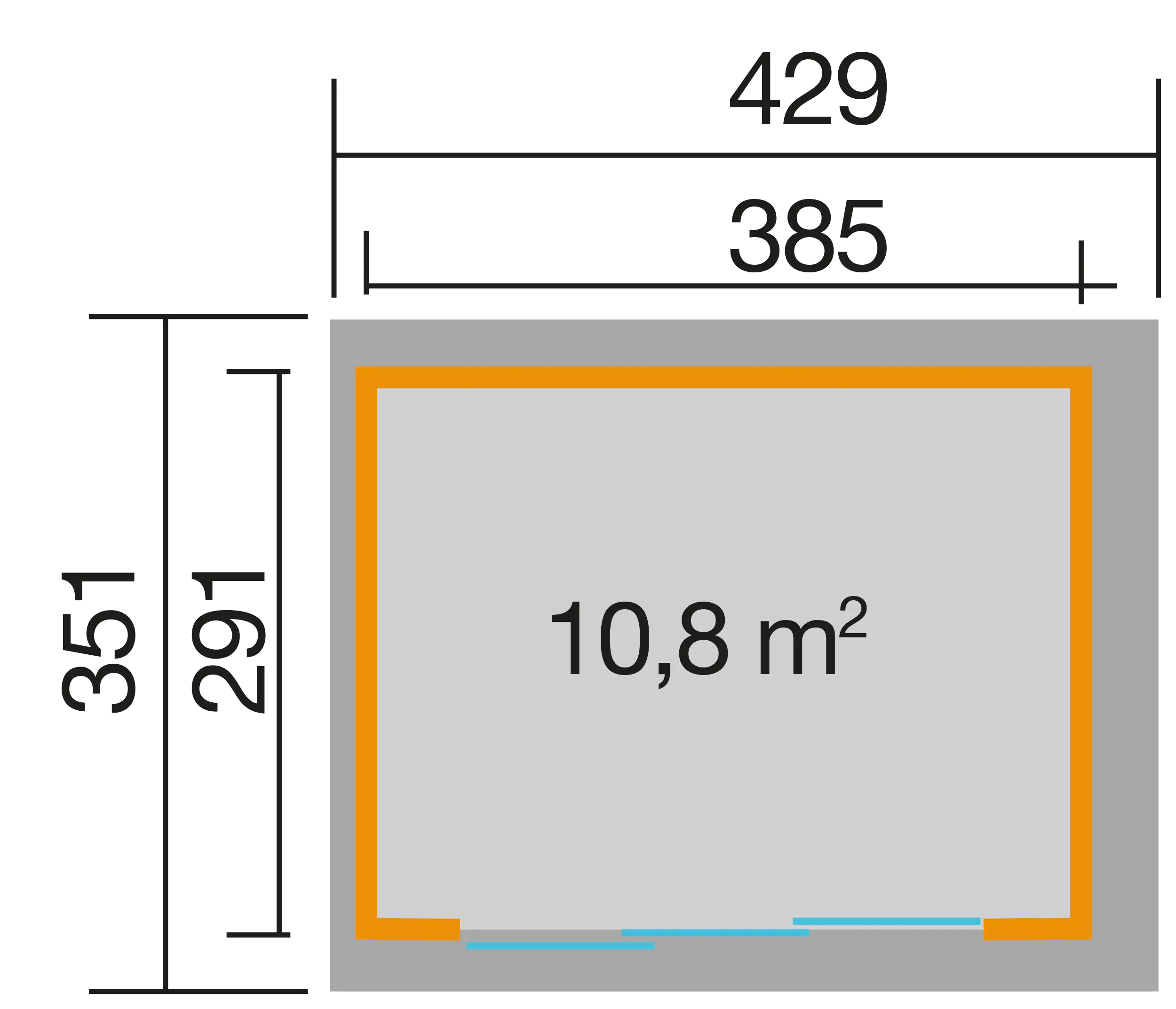 Palmako Gartenhaus Lydia 385 x 291 cm mit Schiebetüren naturbelassen Palmako Gartenhaus Lydia 385 x 291 cm mit Schiebetüren naturbelassen