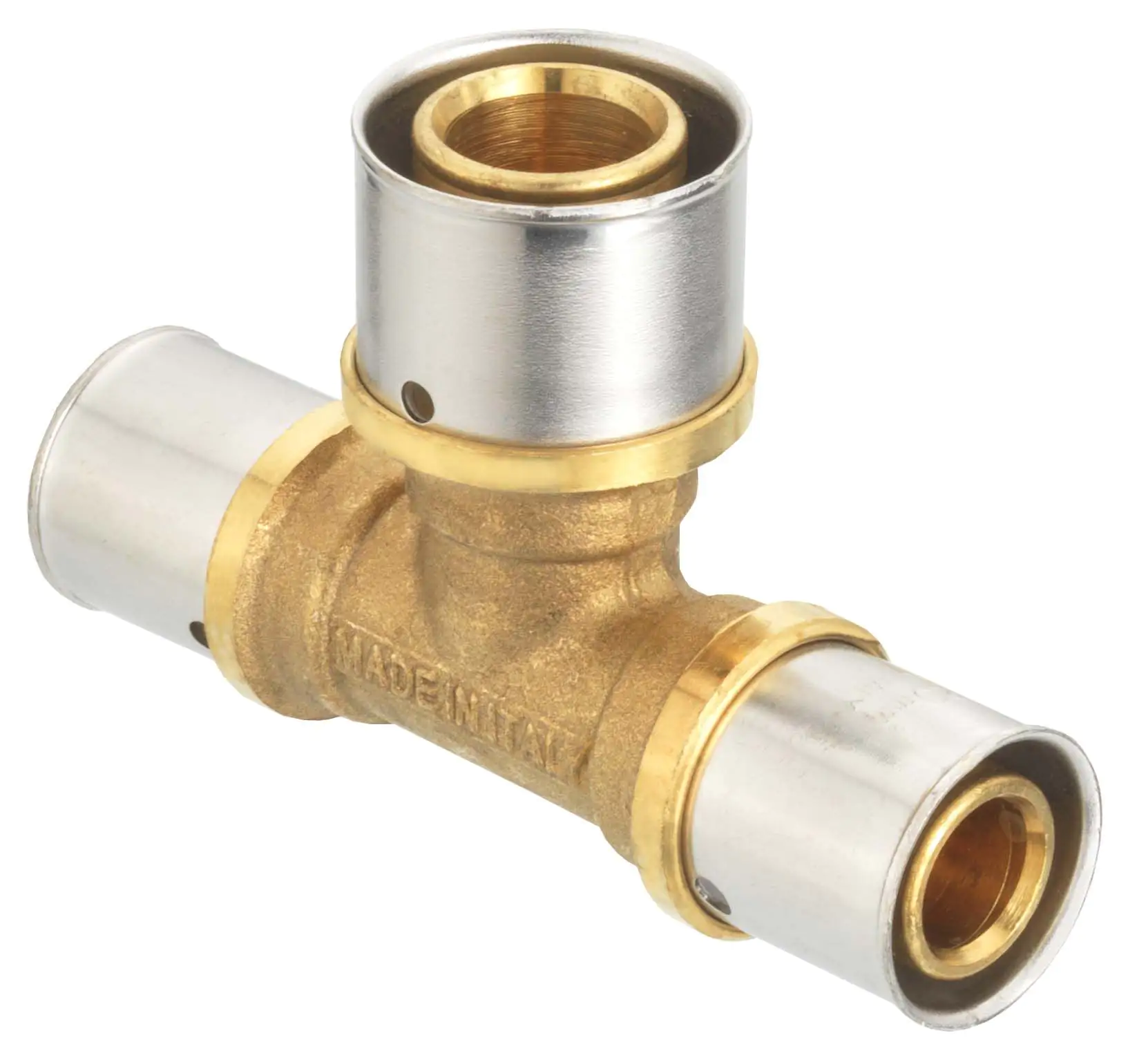 Cornat Press-T-Stück komplett Messing/Edelstahl, ø 20 mm, ø 26 mm