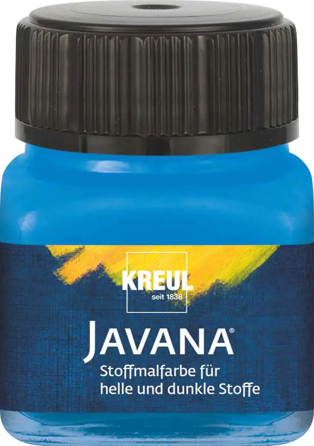 Kreul Javana Stoffmalfarbe für helle und dunkle Stoffe blau 20 ml