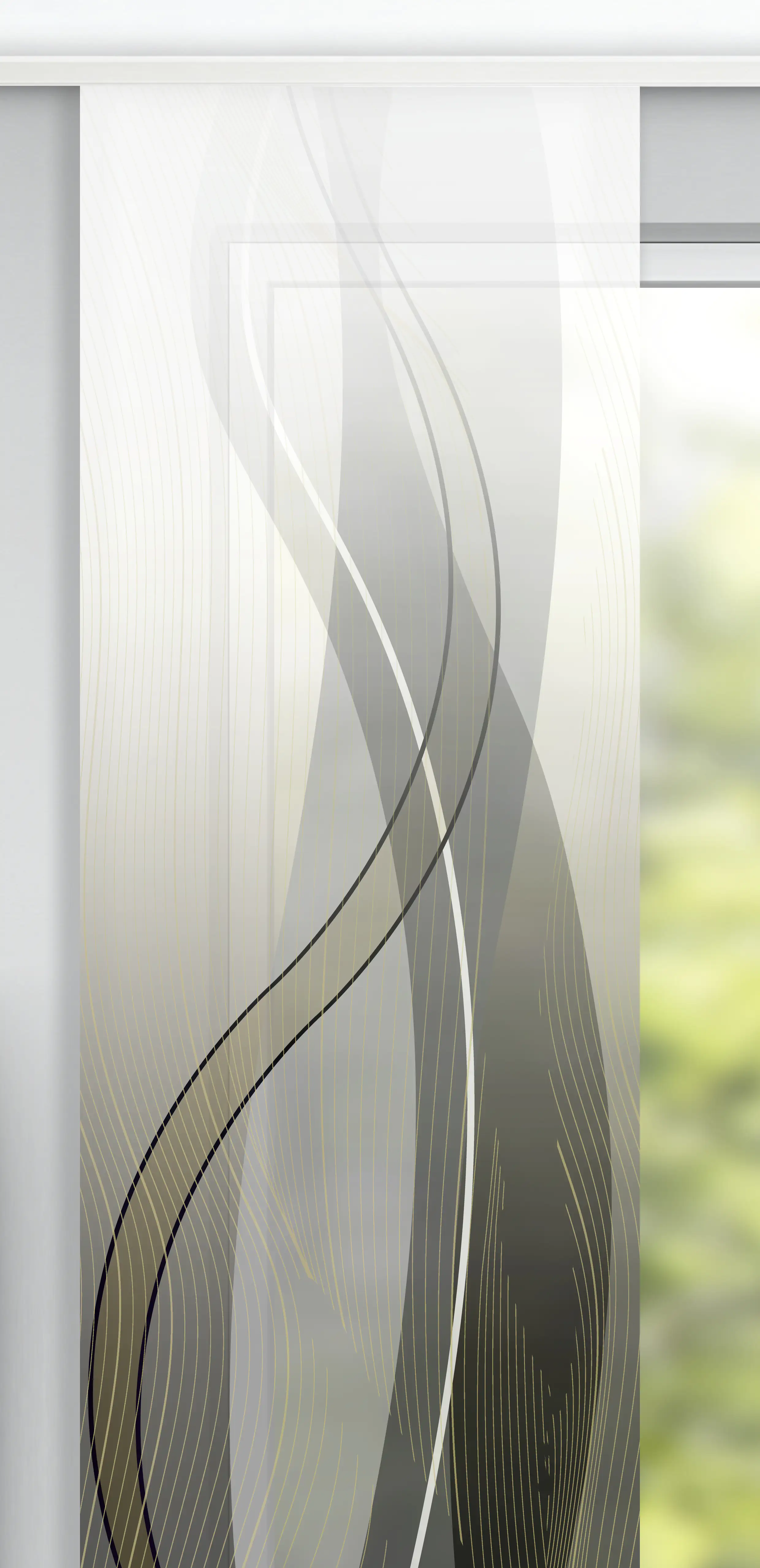 Neusser Collection Flächenvorhang Waves grau, 60 x 280 cn