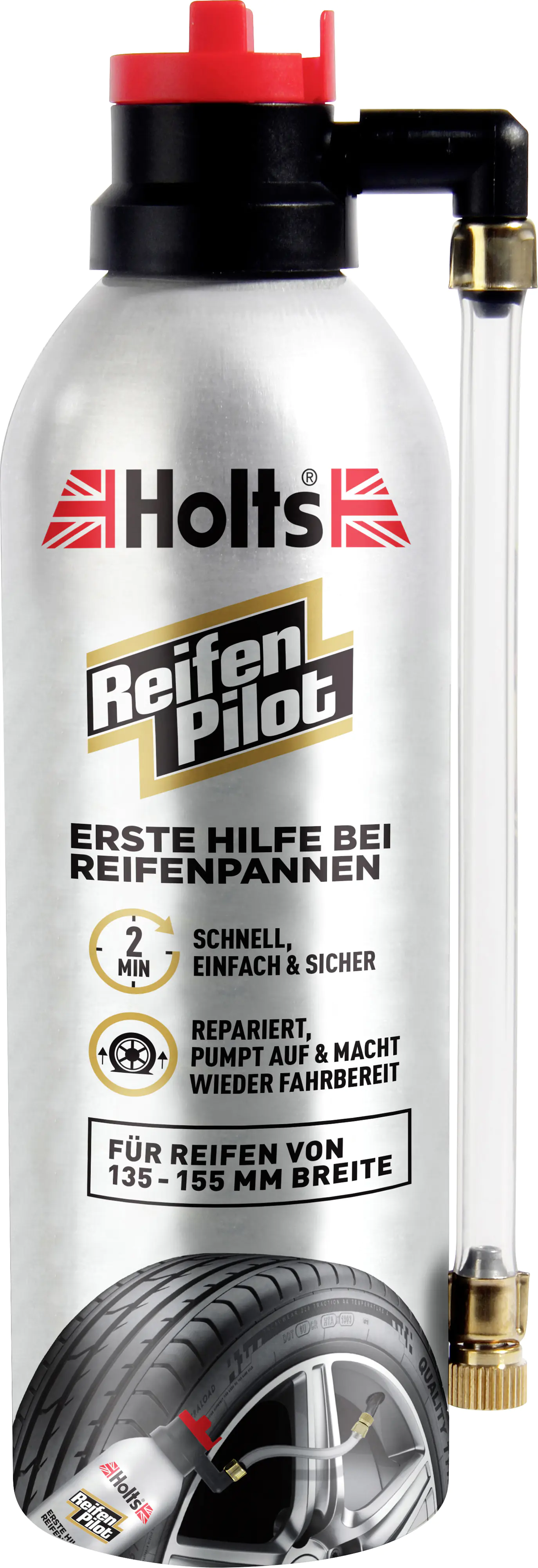 Holts Reifenpilot zur Reifenabdichtung für PKW Motorräder 300 ml
