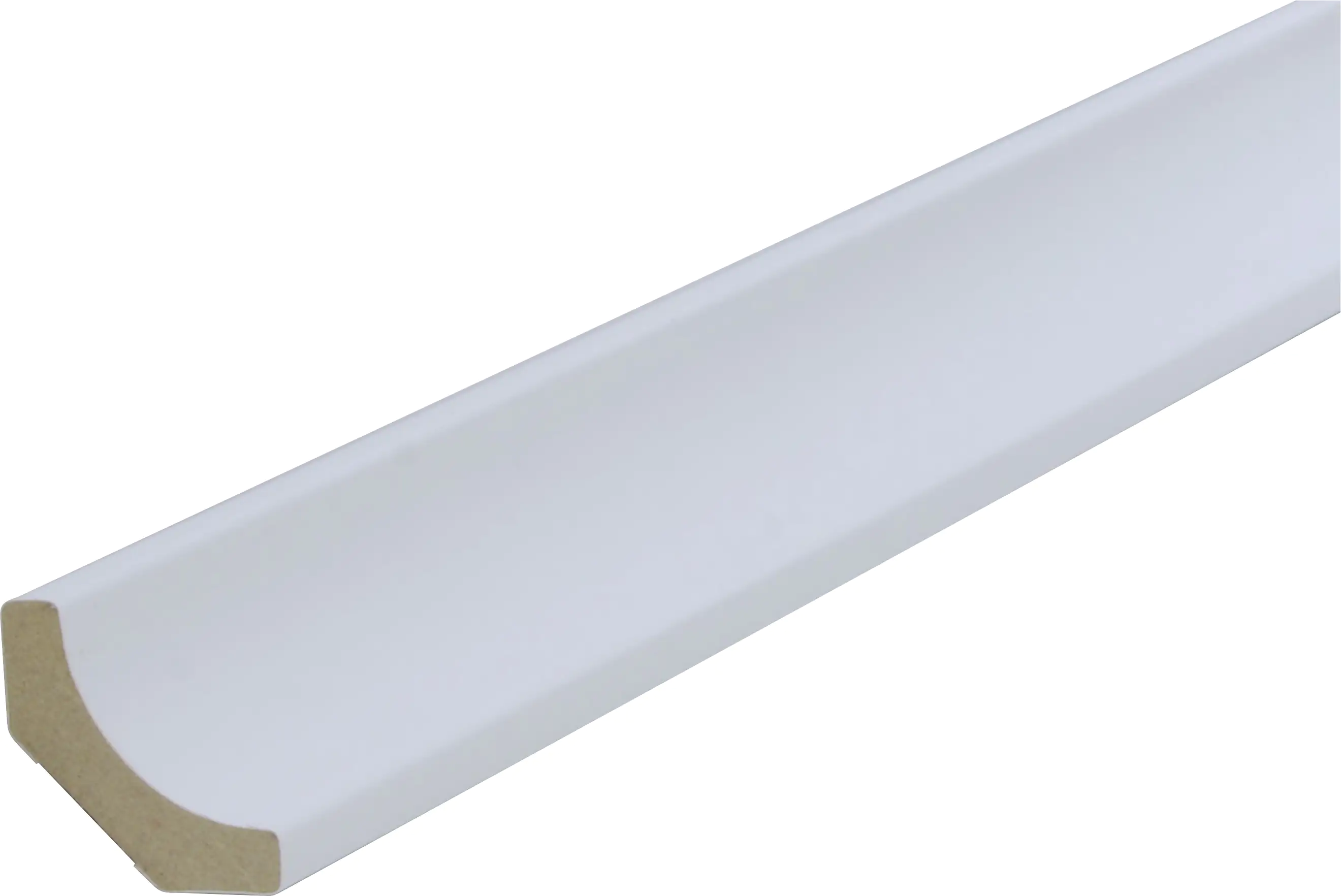 B.S. Bauprogramm Hohlkelleiste 260 cm 24 x 24 mm Weiß hochglanz