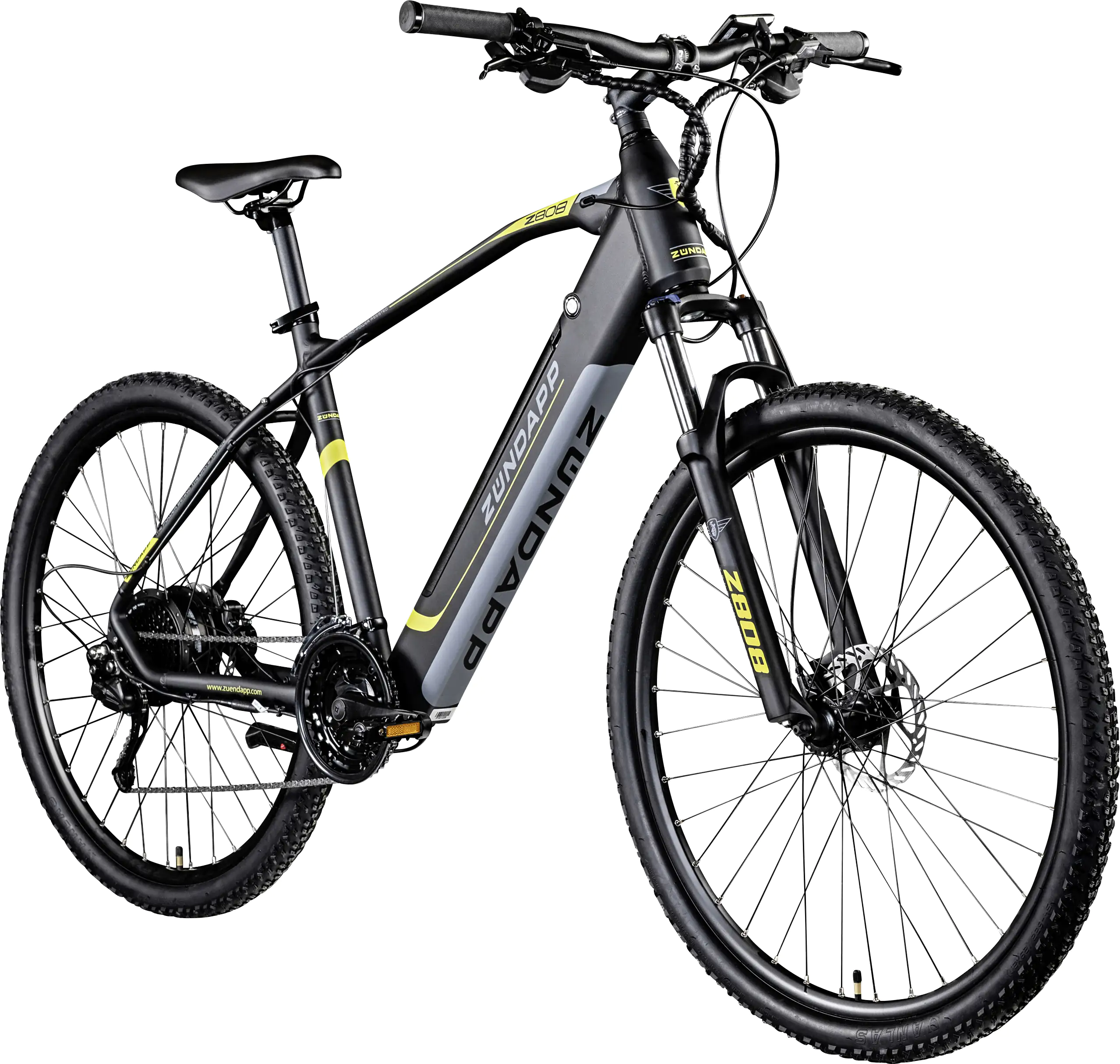Zündapp E-Bike MTB Z808 29 Zoll 24-Gang 504 Wh schwarz gelb