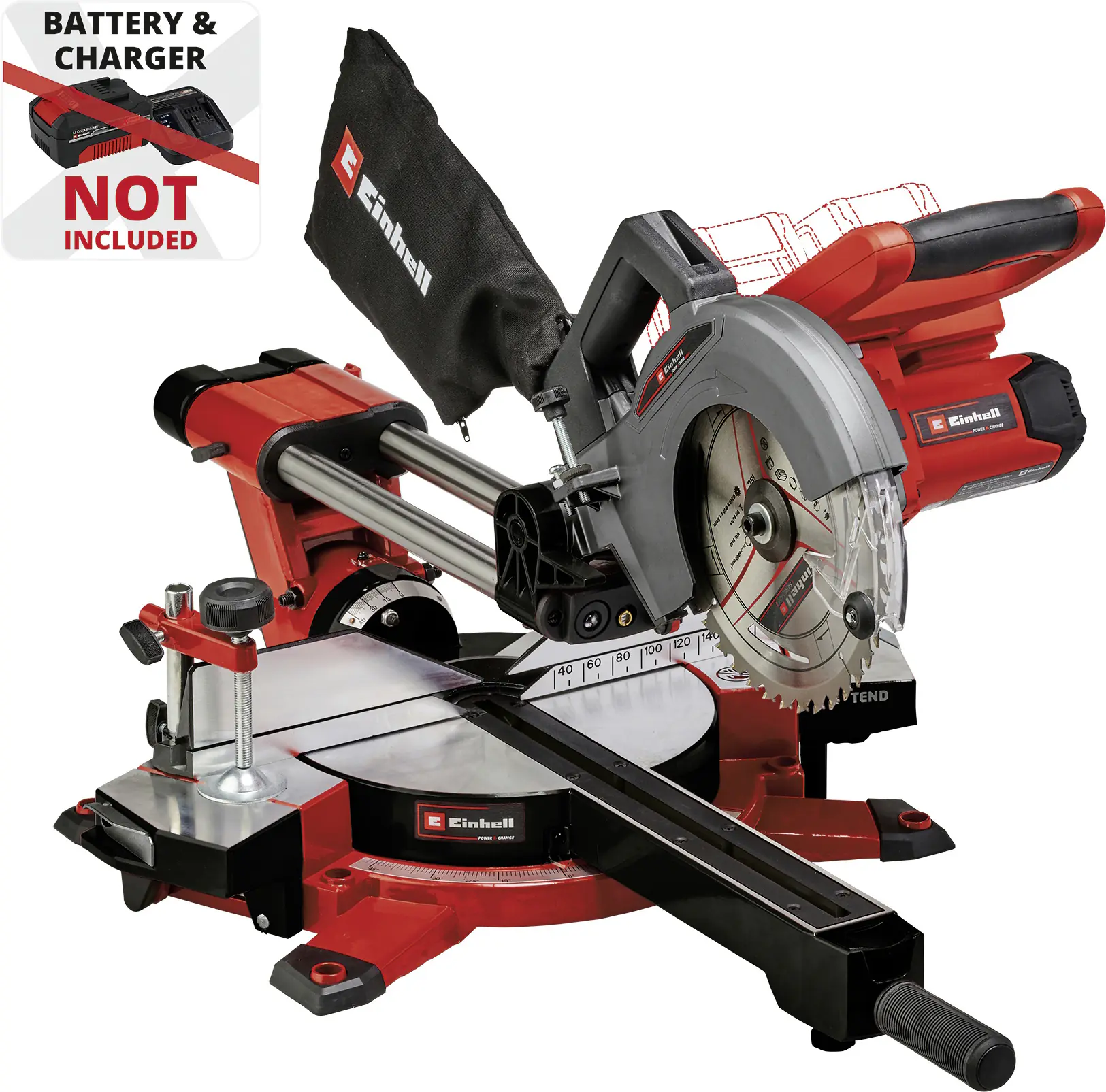 Einhell Expert Akku-Zug-Kapp-Gehrungssäge TE-SM 36/210 Li Solo 36 V