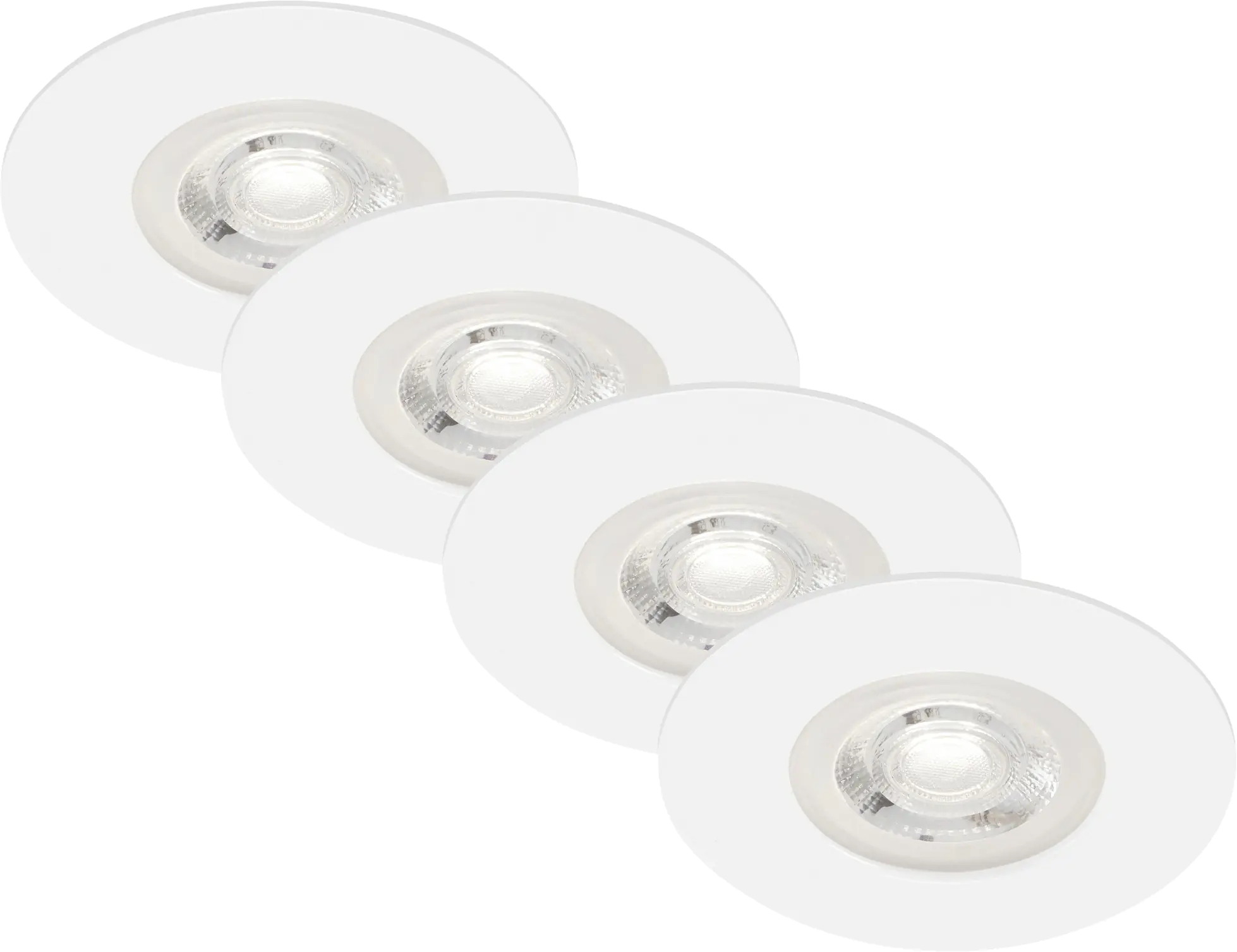 Briloner LED-Einbauleuchten Kulana 4er Set Mini 4,9W, 480lm weiß