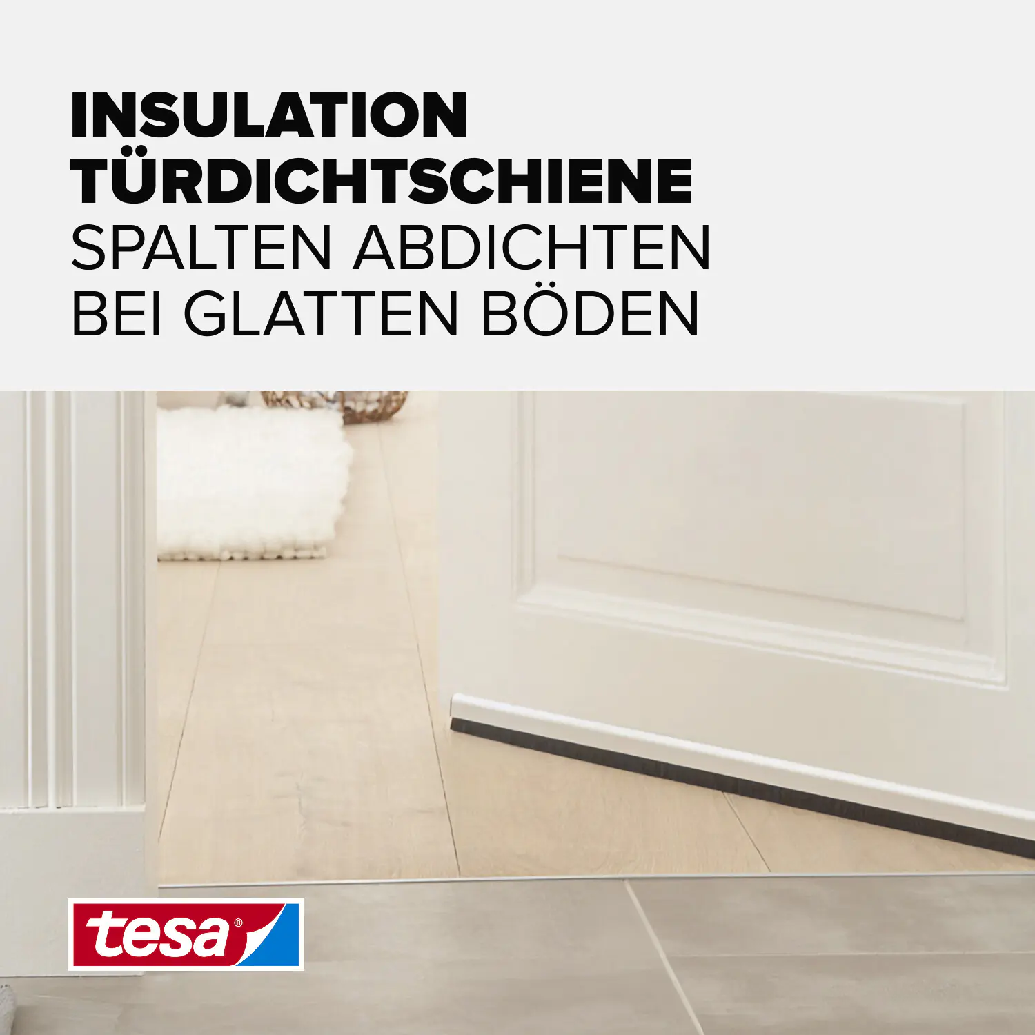 tesa Moll Türdichtschiene weiß, für Spalten bis 12 mm