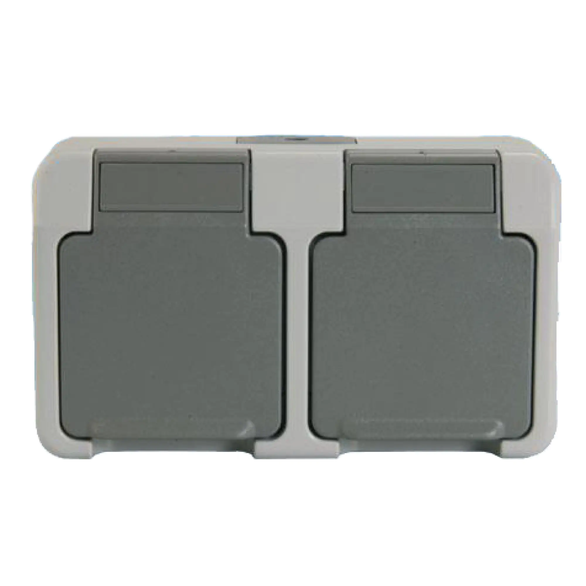 Merten Doppelsteckdose mit Klappdeckel Aquastar, Aufputz, MEG2321-8029 Merten Doppelsteckdose mit Klappdeckel Aquastar, Aufputz, MEG2321-8029