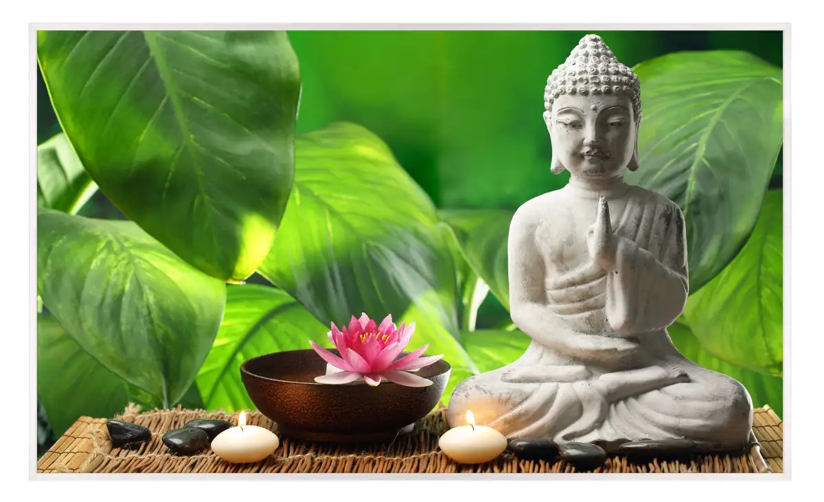 papermoon Infrarotheizkörper EcoHeat 60X100 cm 600 Watt, Buddha Meditation