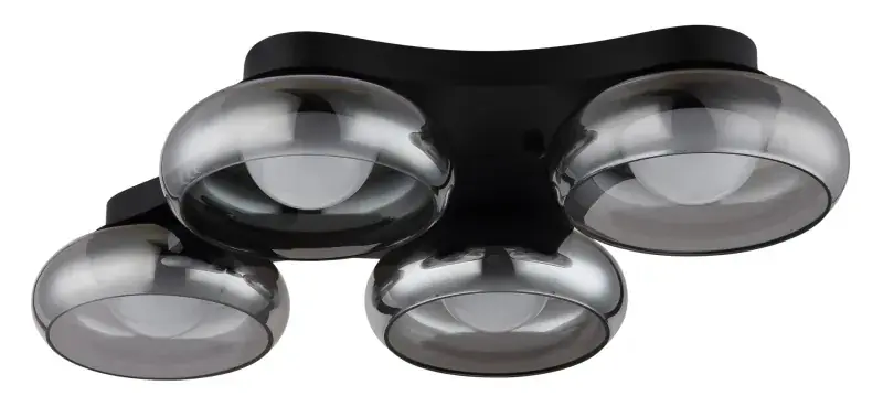 Globo Deckenleuchte Carlene 65 x 10 cm schwarz matt