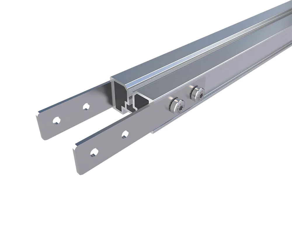 HSI Terra Systec Multiprofilverbinder high Aluminium Pressblank 100 x 19 x 2 mm - 2 Stk.