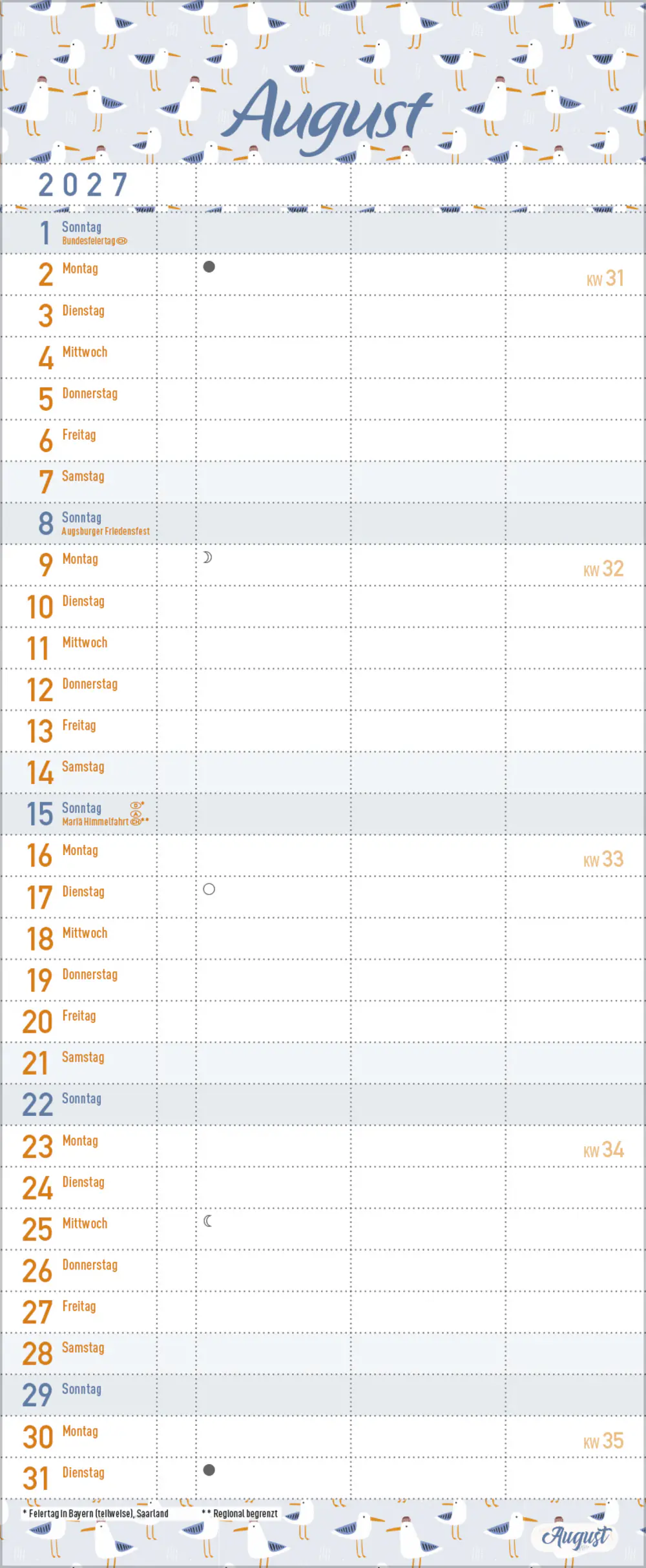 Korsch Kalender Familientimer Wir planen das! 2027