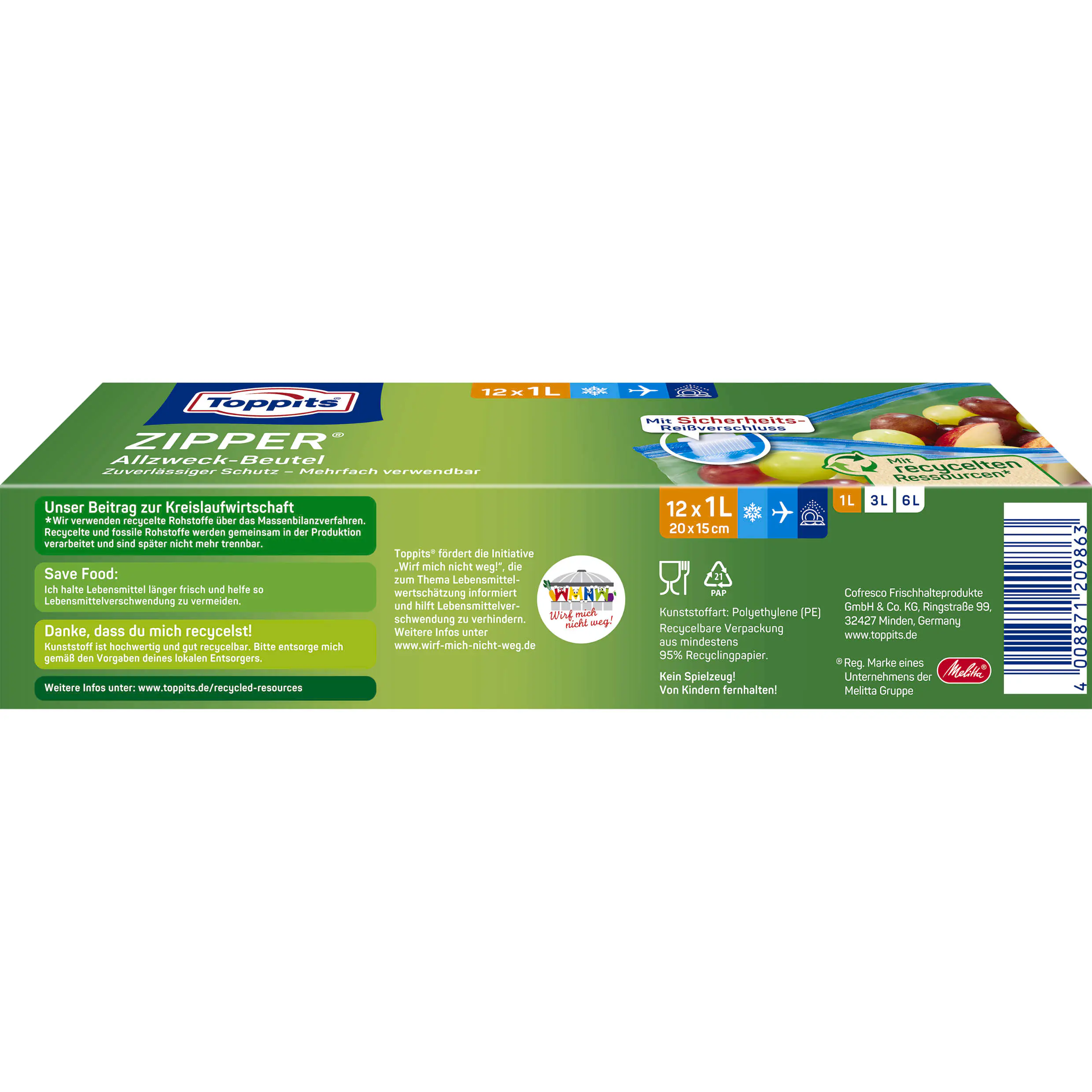 Toppits® Zipper® 1L 