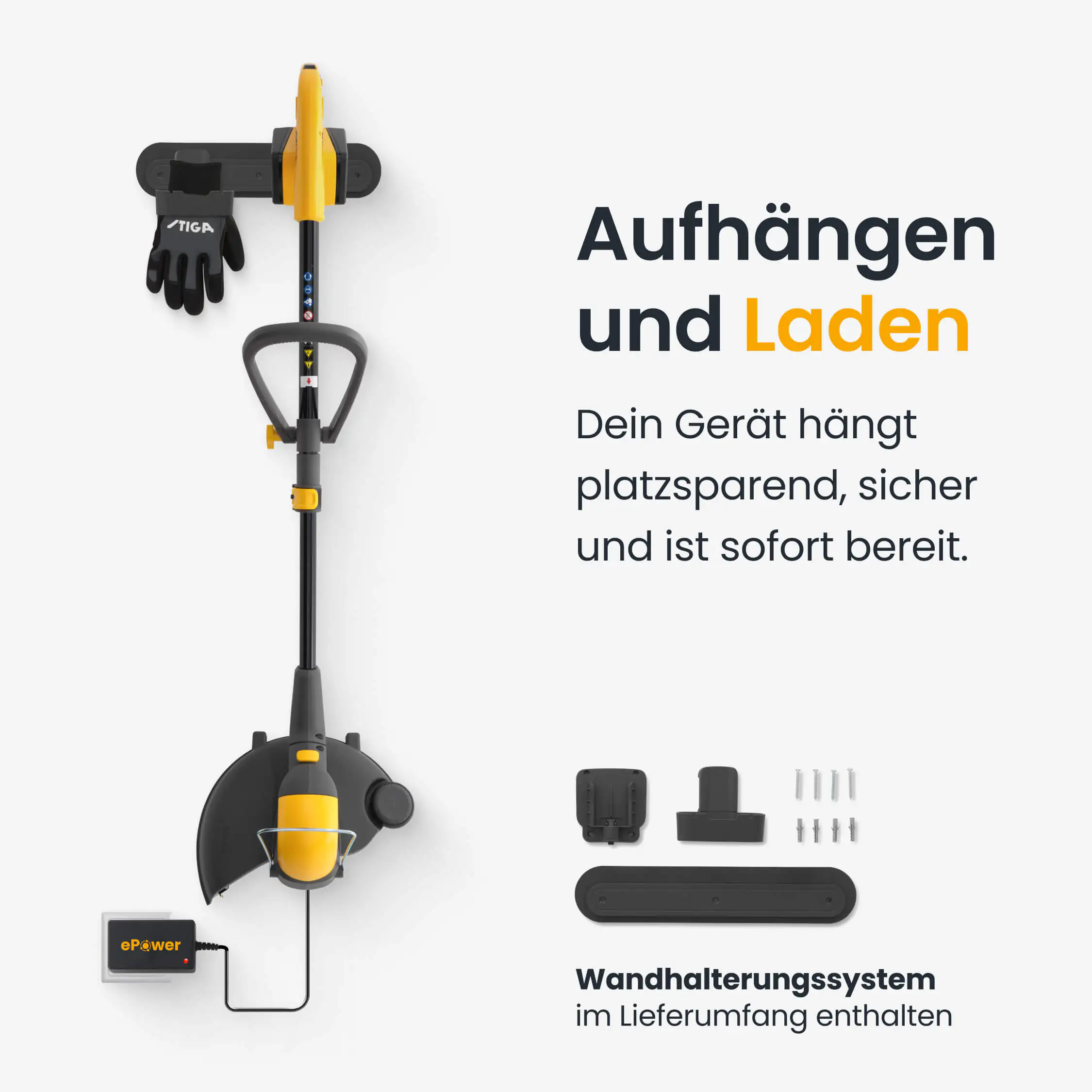 Stiga Akku-Trimmer GT 300e Set inkl. Akkus und Ladegerät