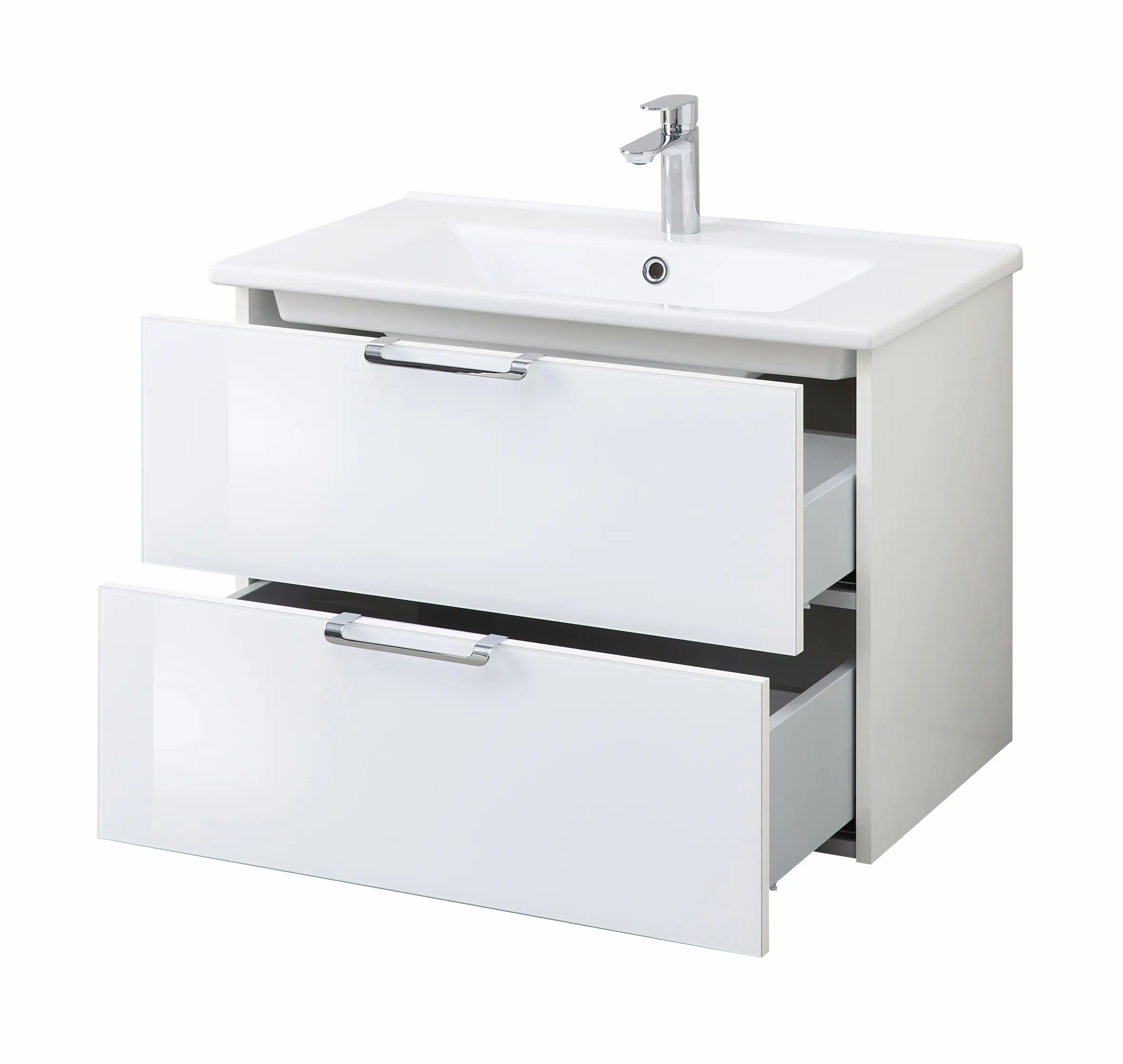 Pelipal Waschbecken mit Unterschrank München weiß glanz 75 x 52 cm