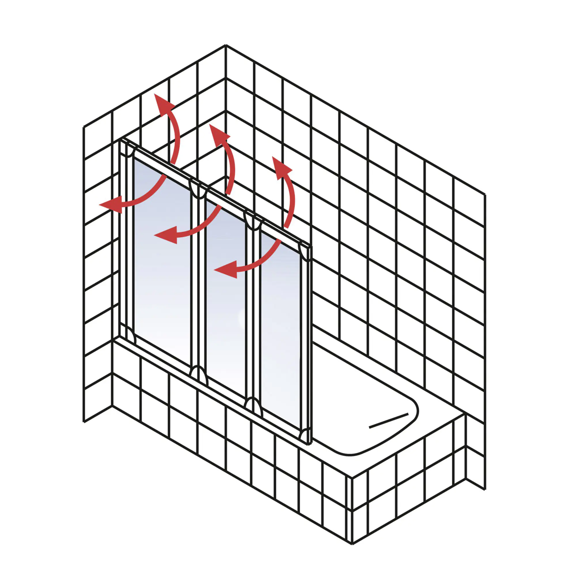 Schulte Badewannenaufsatz Alu alpinweiß 127 x 140 cm Sicherheitsglas