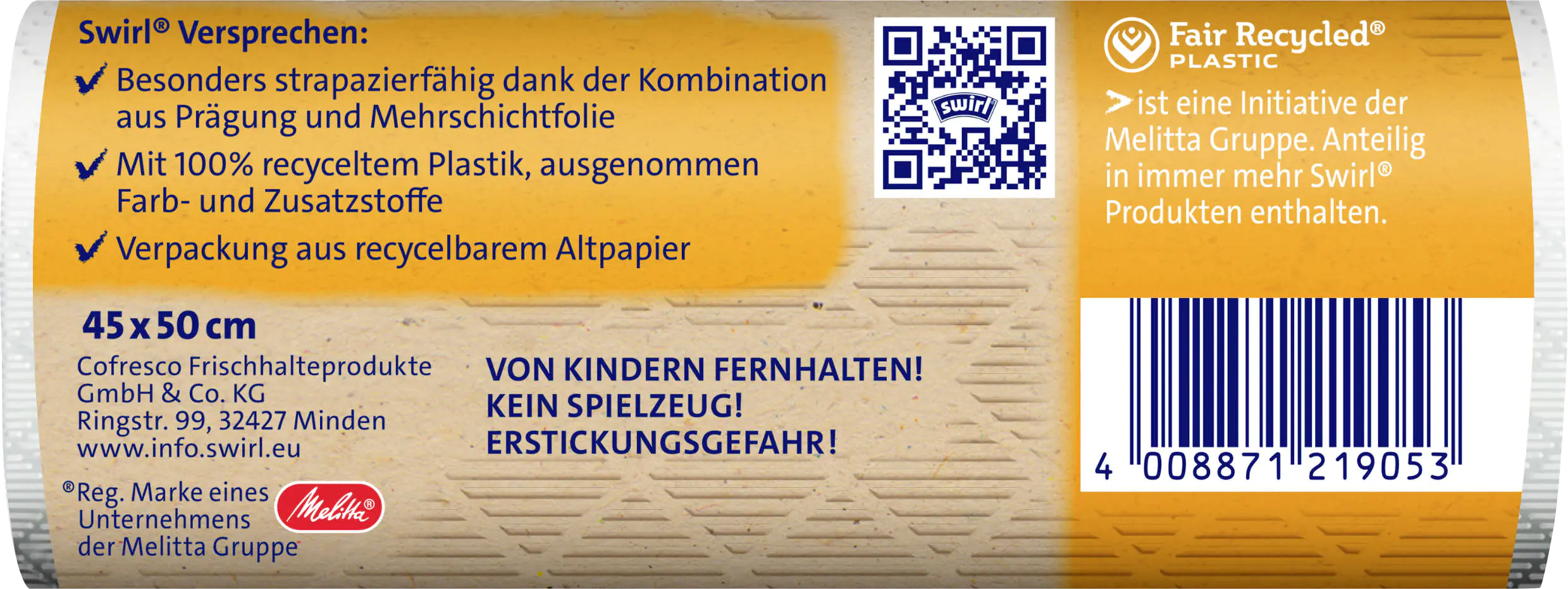 Swirl Müllbeutel 20 L mit Zugband 15 Stück Swirl Müllbeutel 20 L mit Zugband 15 Stück