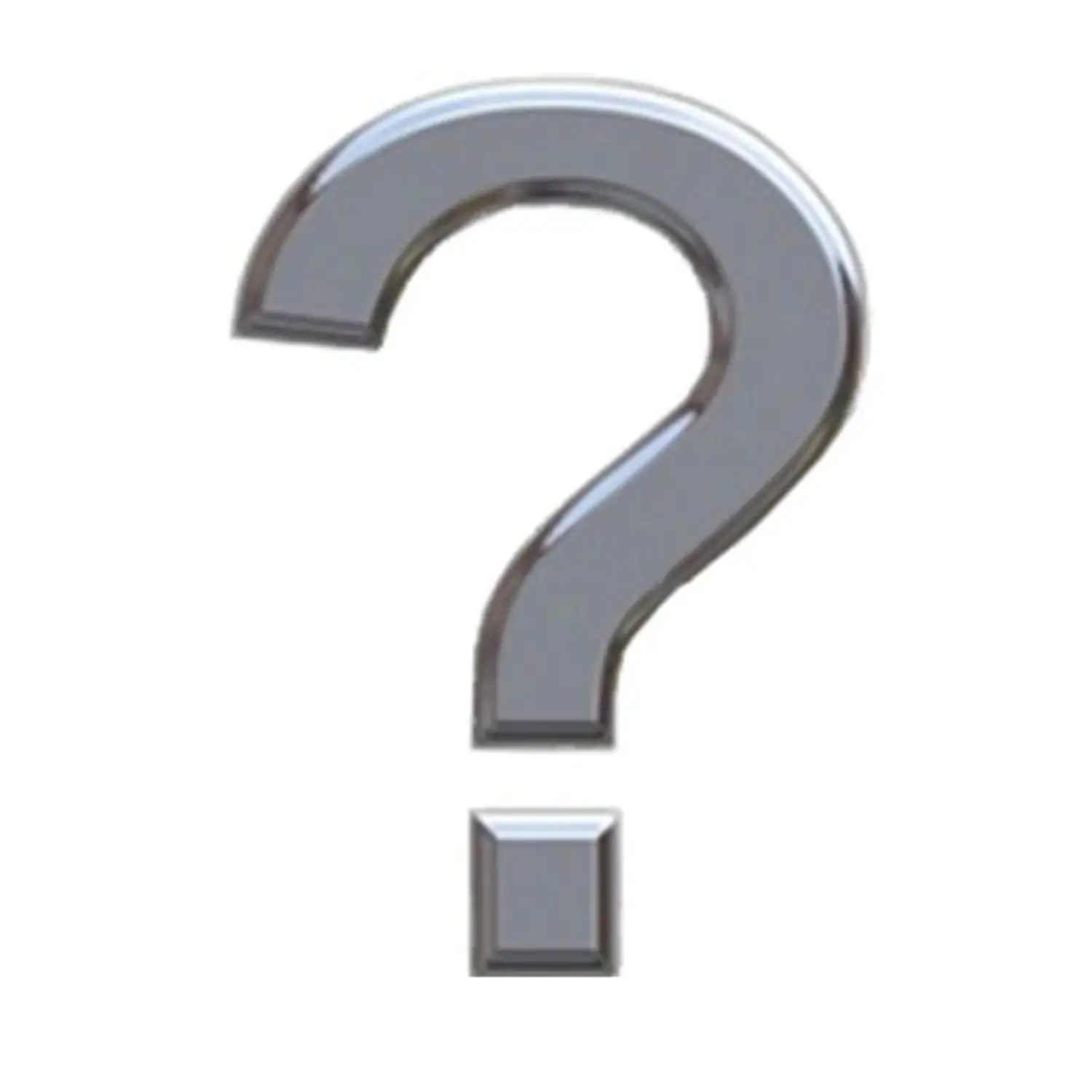 Hermann Schütz 3D-Relief-Chrome-Sonderzeichen Fragezeichen 20x20mm Punkt