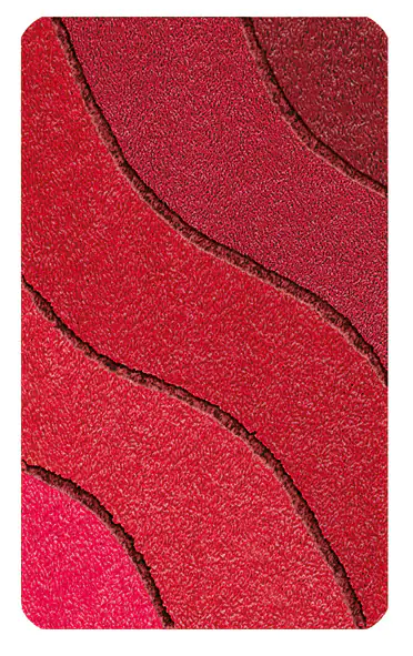 Kleine Wolke Badteppich Wave rubin, 70 x 120 cm