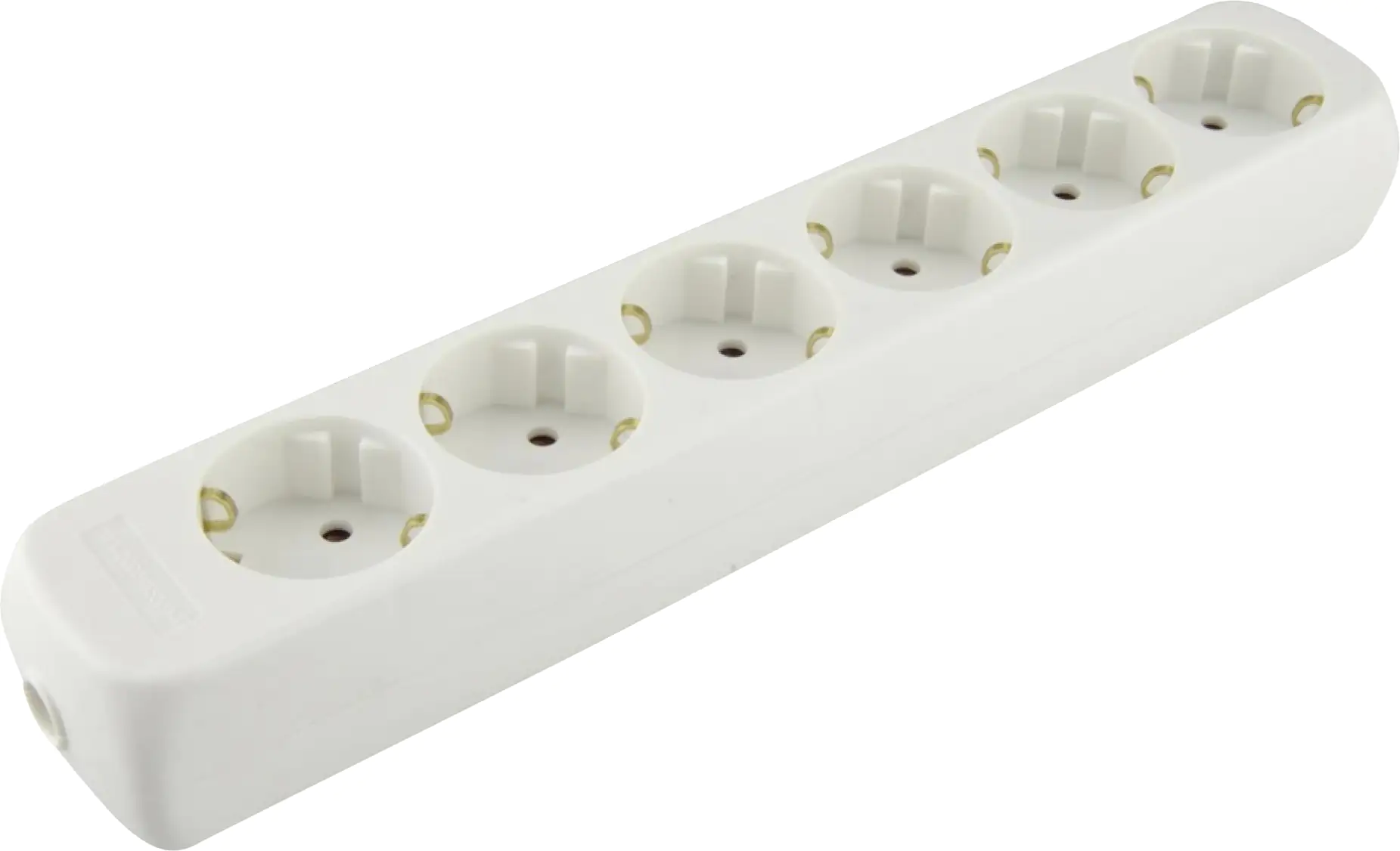Unitec Steckdosenleiste 6-fach ohne Kabel Berührungsschutz, weiß