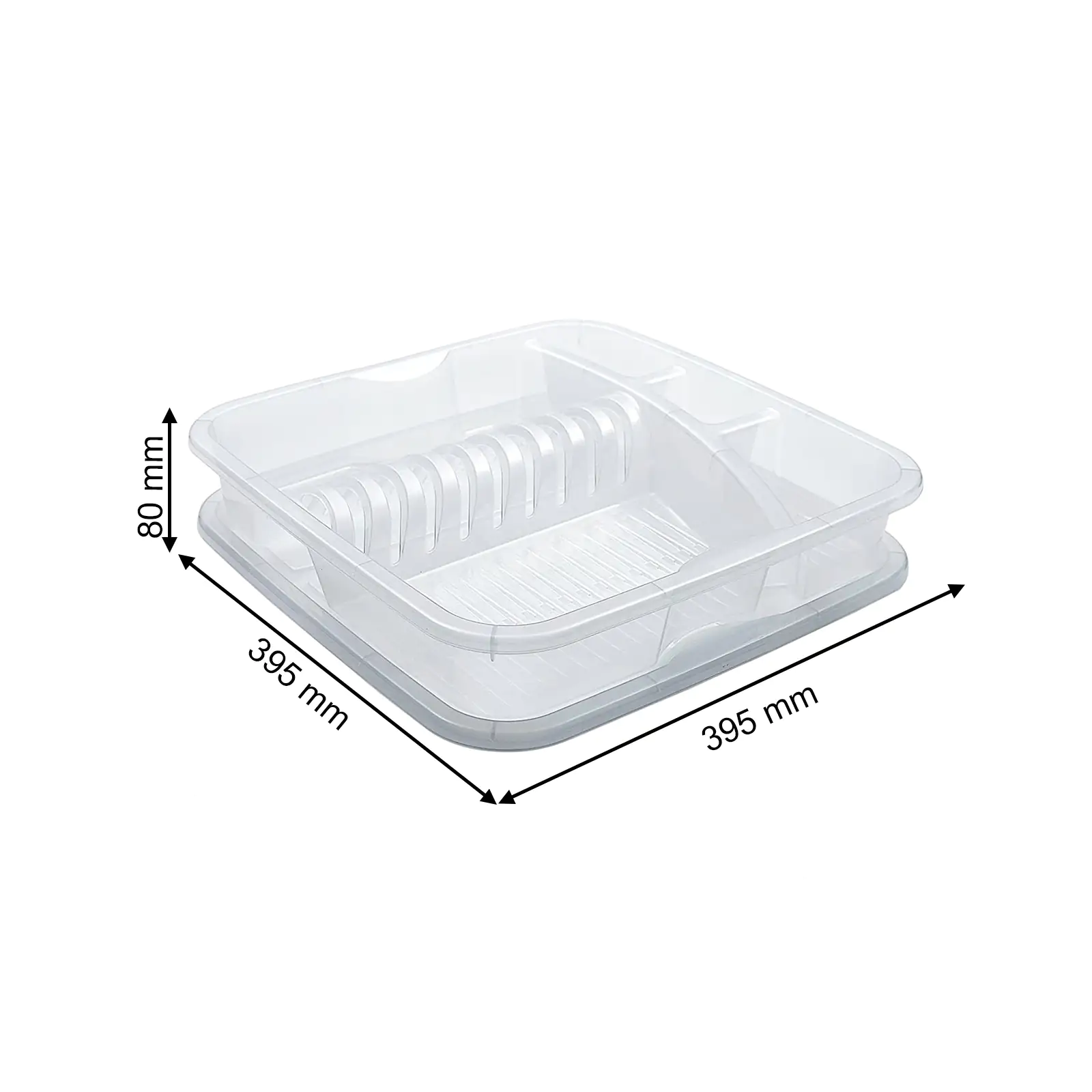 Rotho Geschirrabtropfer Geometric inklusive Abtropfschale