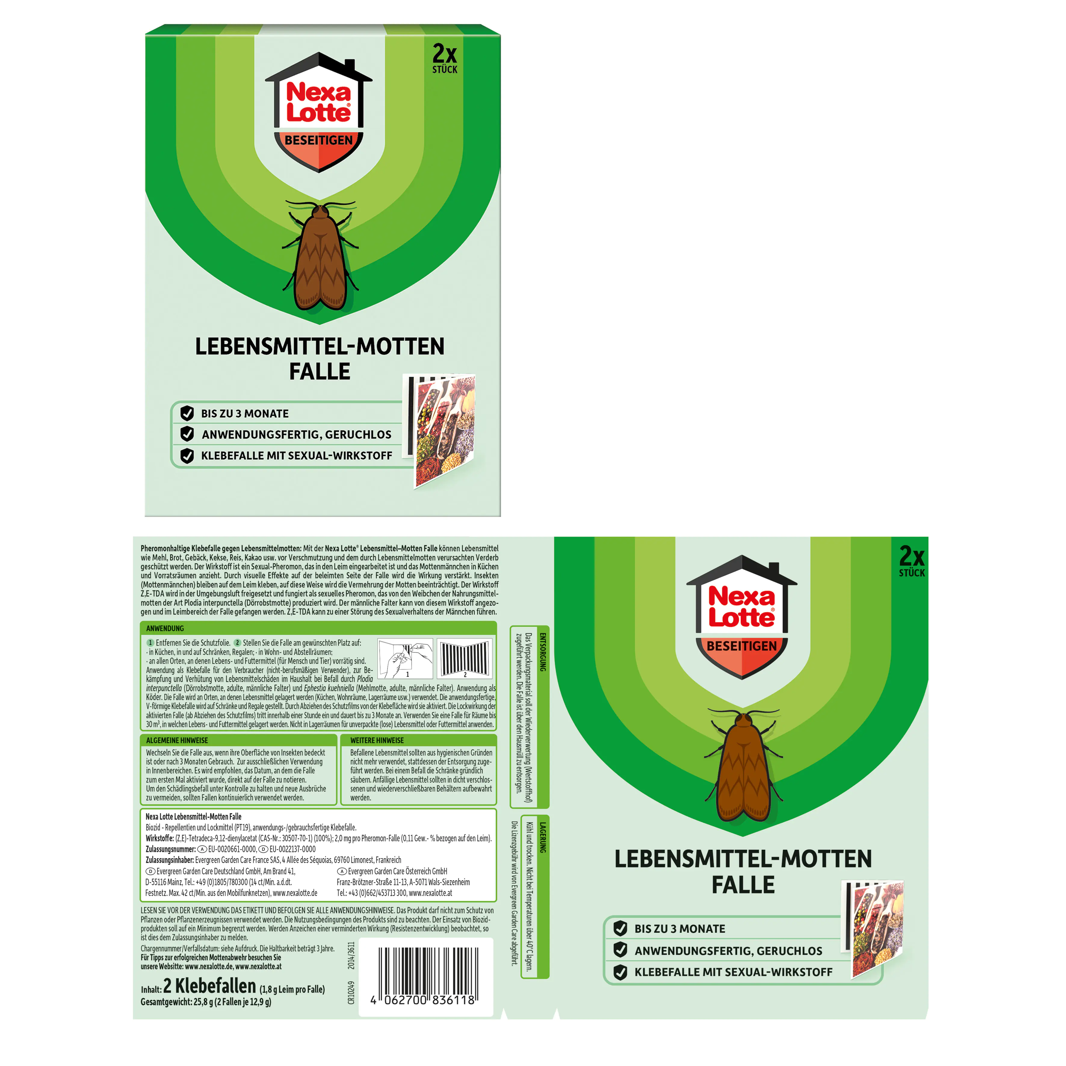 Nexa Lotte Lebensmittelmotten-Falle 2 Stück