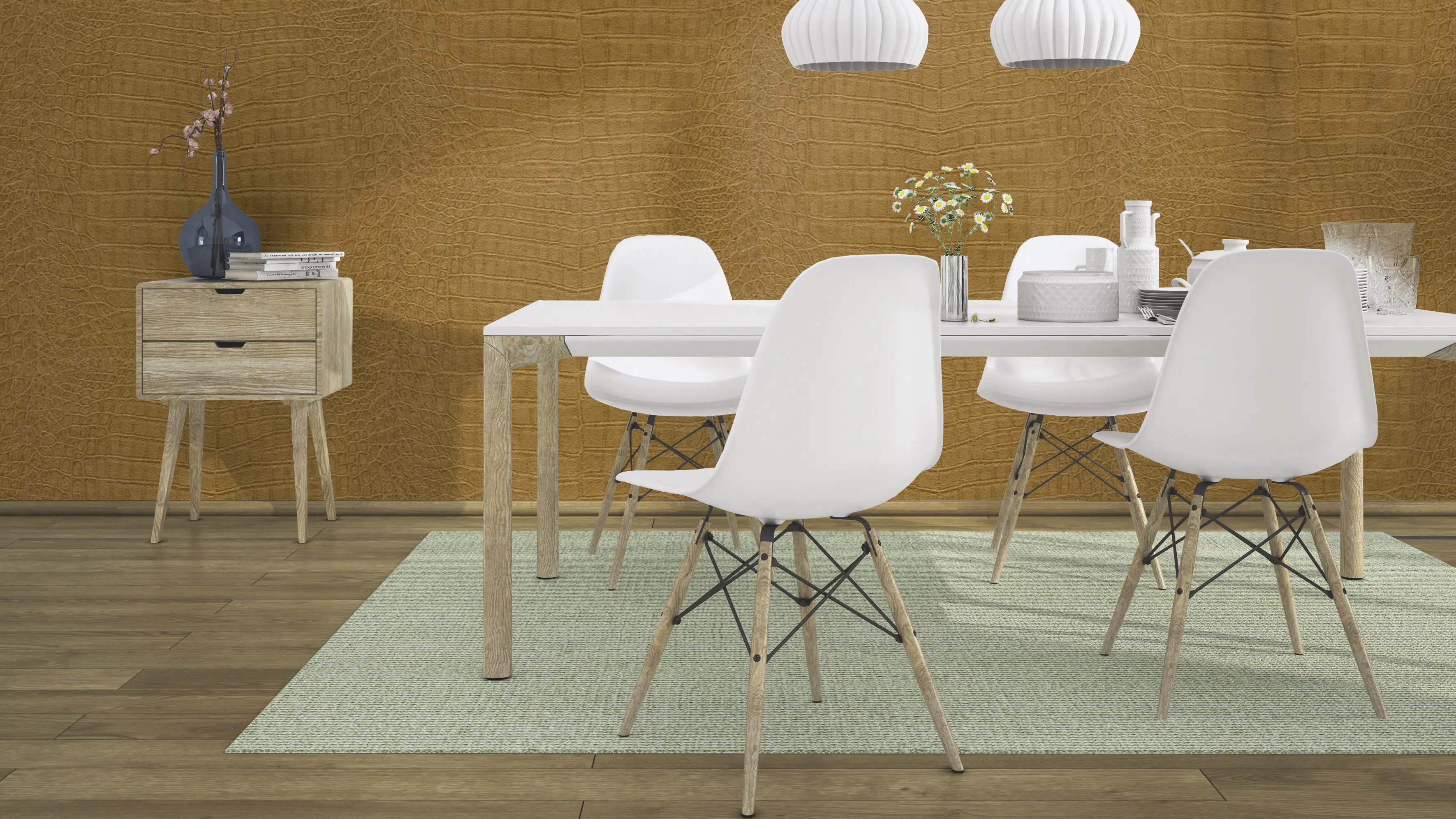 Rasch Vliestapete 751369 Gold-Gold metallic Muster & Motive 10,05 m x 0,53 m