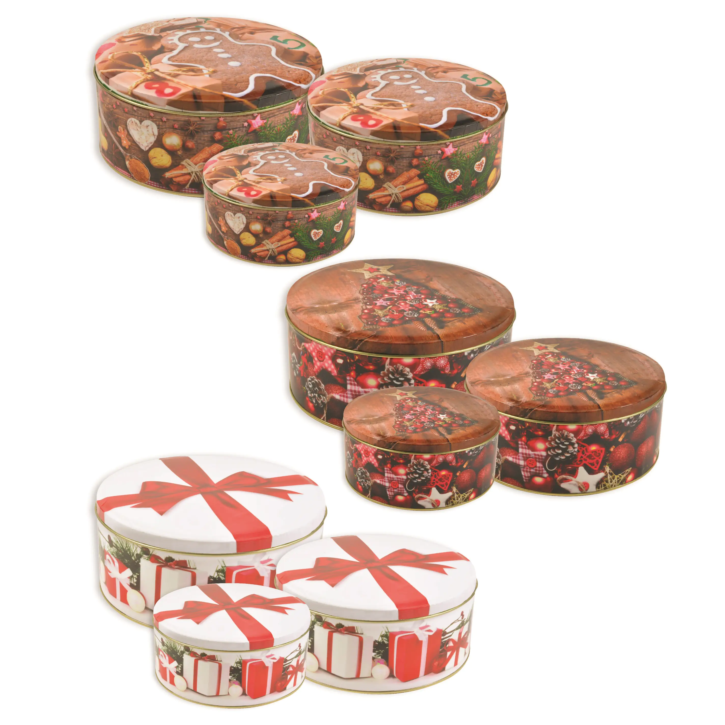 Riffelmacher Gebäckdosen 3-er Set verschiedene Motive