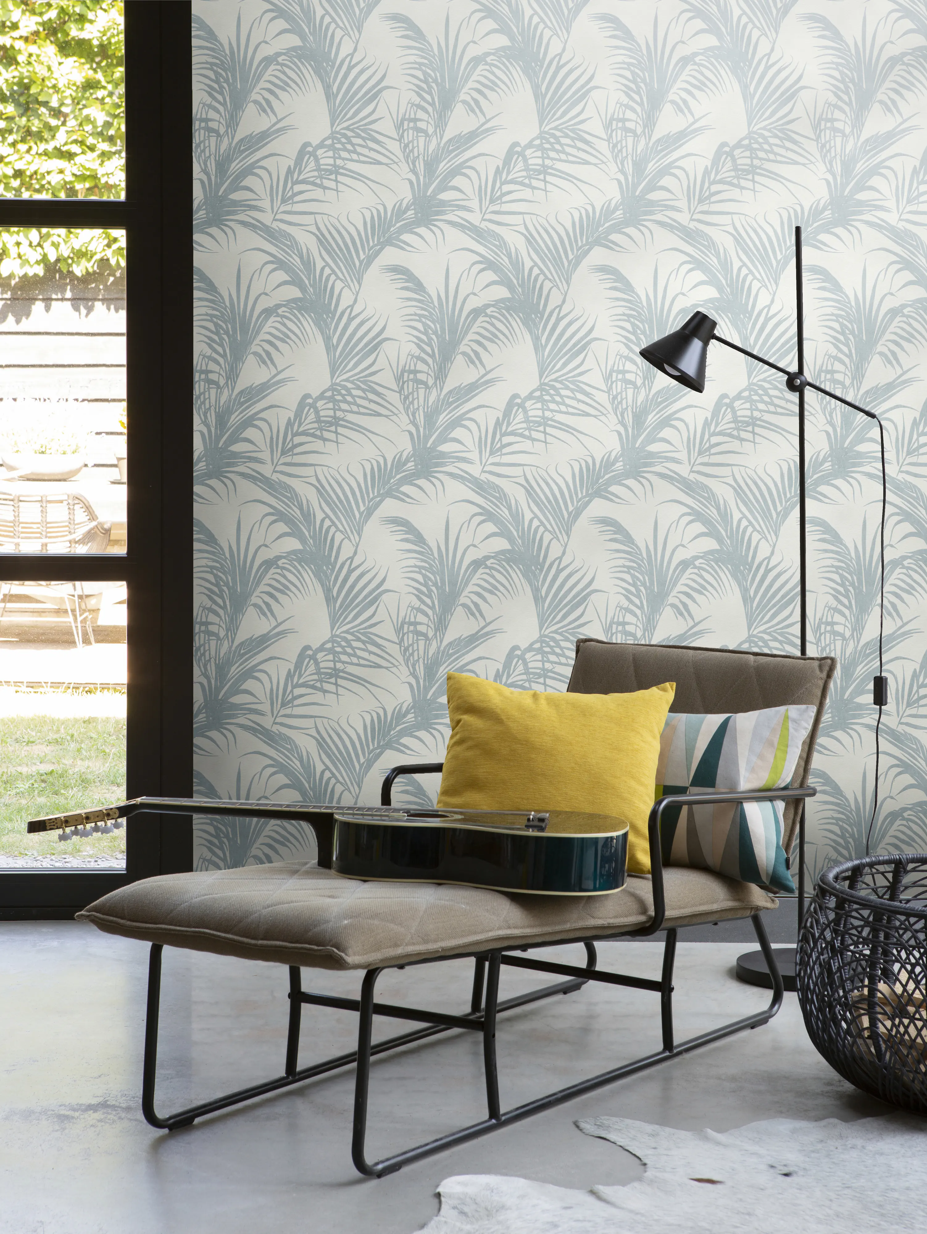 Rasch Vliestapete Deco Style Palmblätter türkis 10,05 x 0,53 m