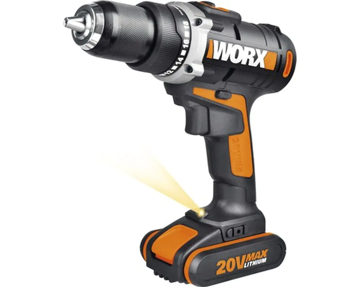 Worx Akku-Bohrschrauber WX183.1 20 V 2,0 Ah 2 Akkus 50 Nm