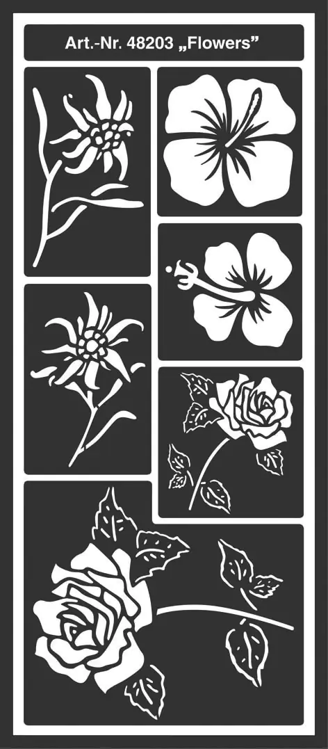 Kreul Flexible Designschablone selbstklebend flowers