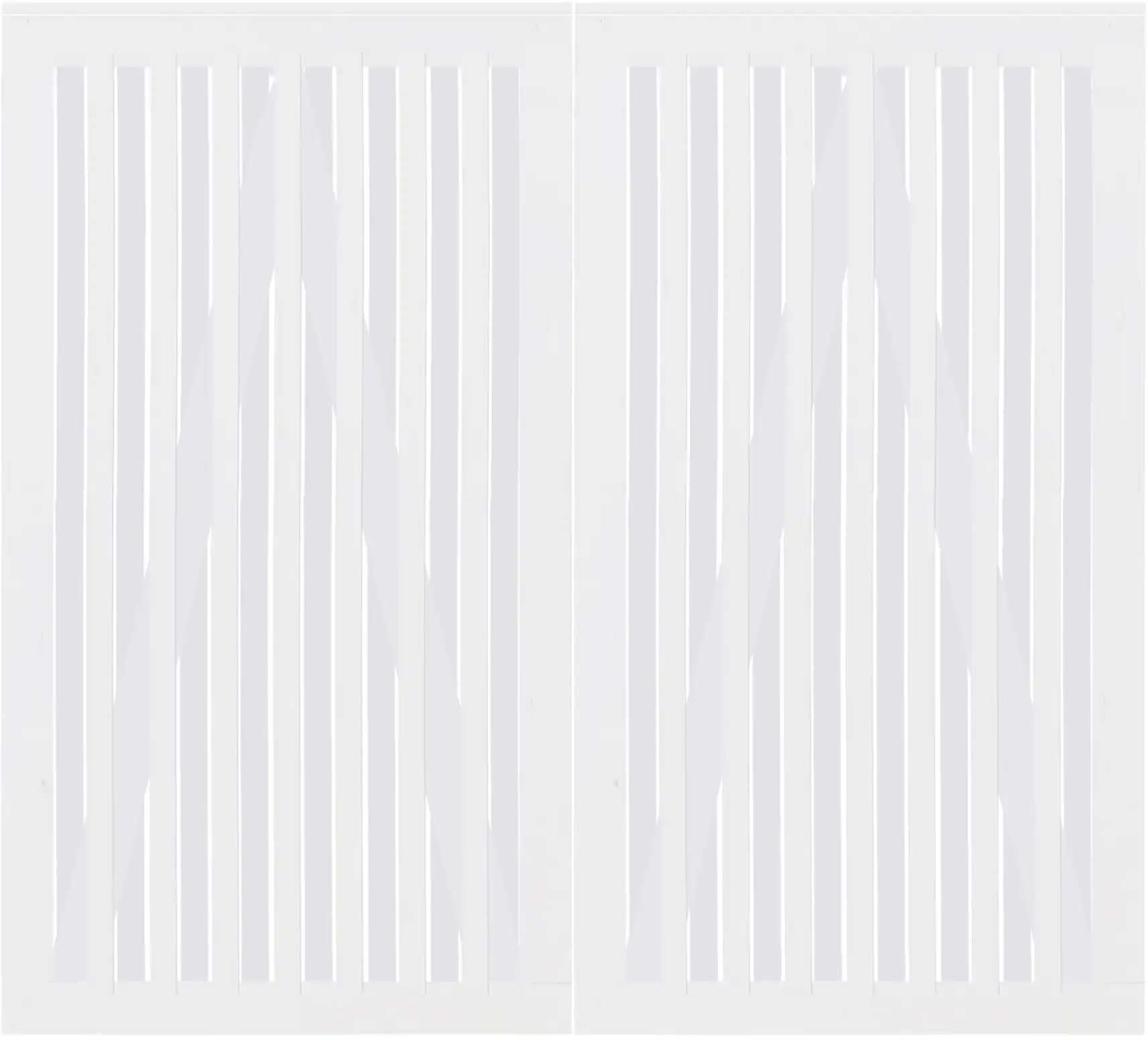 Plus Doppeltor Nagano 200 x 180 cm RAL 9010 Weiß