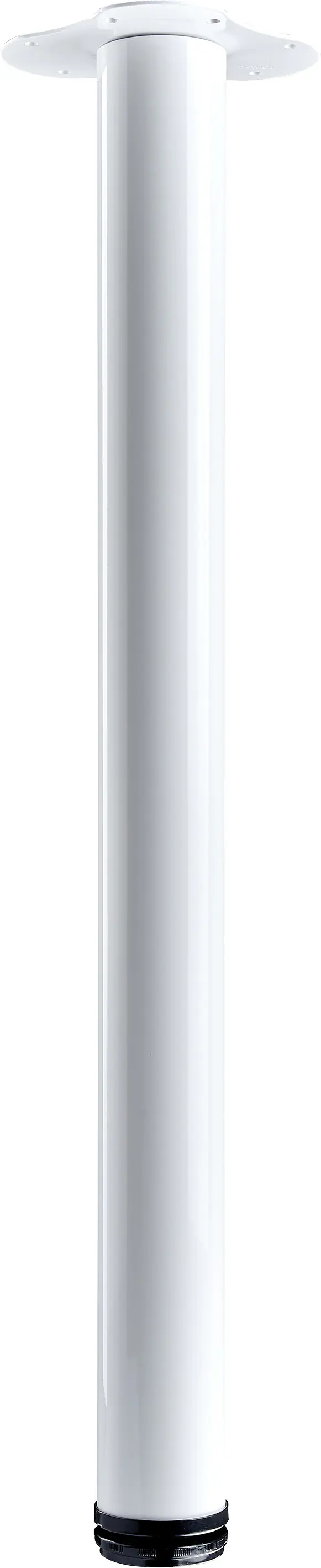 Hettich Tischbein 6,0 x 70 - 73 cm Stahl weiß - 1 Stück