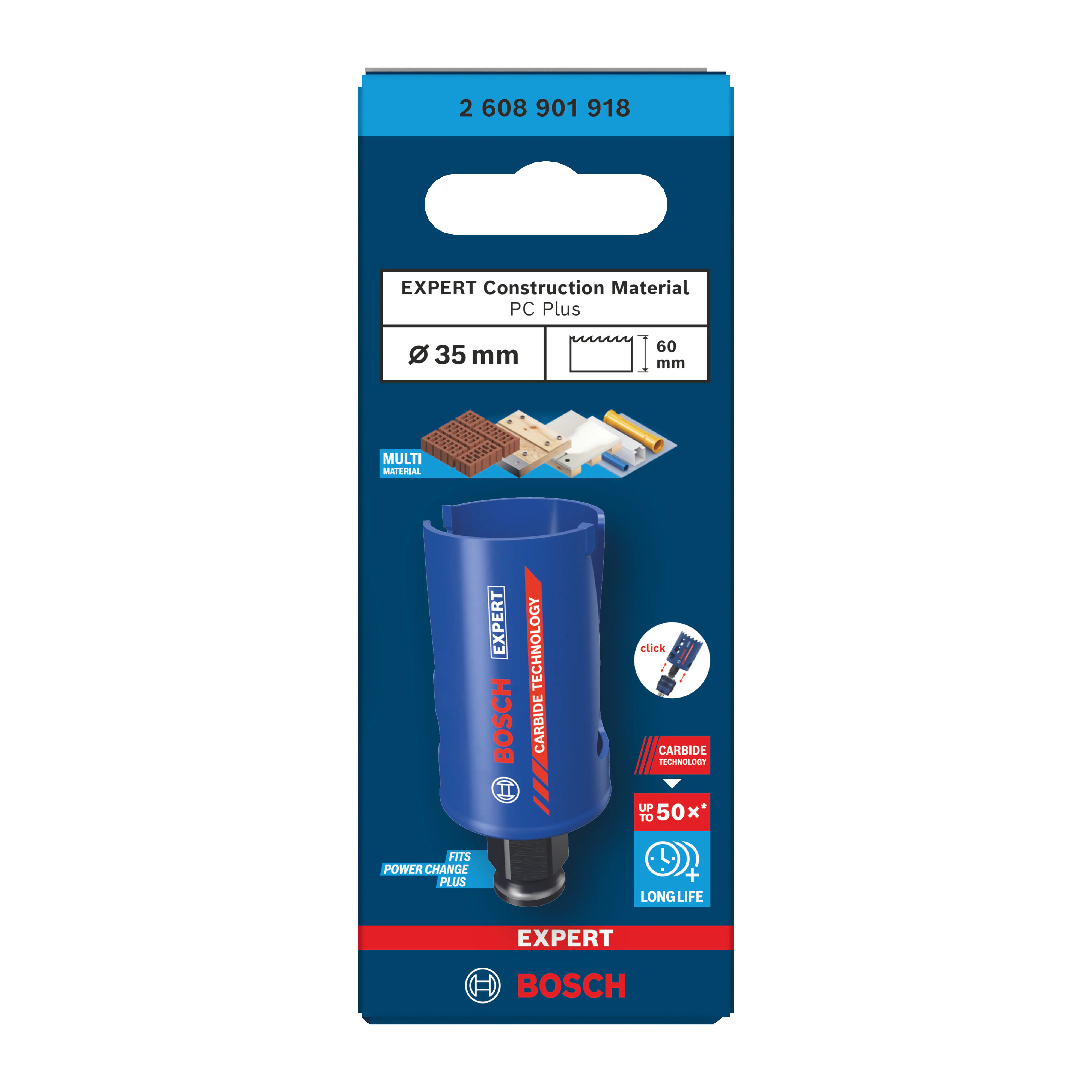 Bosch Expert Lochsäge Construction Material Ø 35 x 60 mm