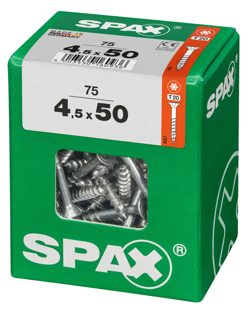 Spax Universalschrauben 4.5 x 50 mm TX 20 - 75 Stk.