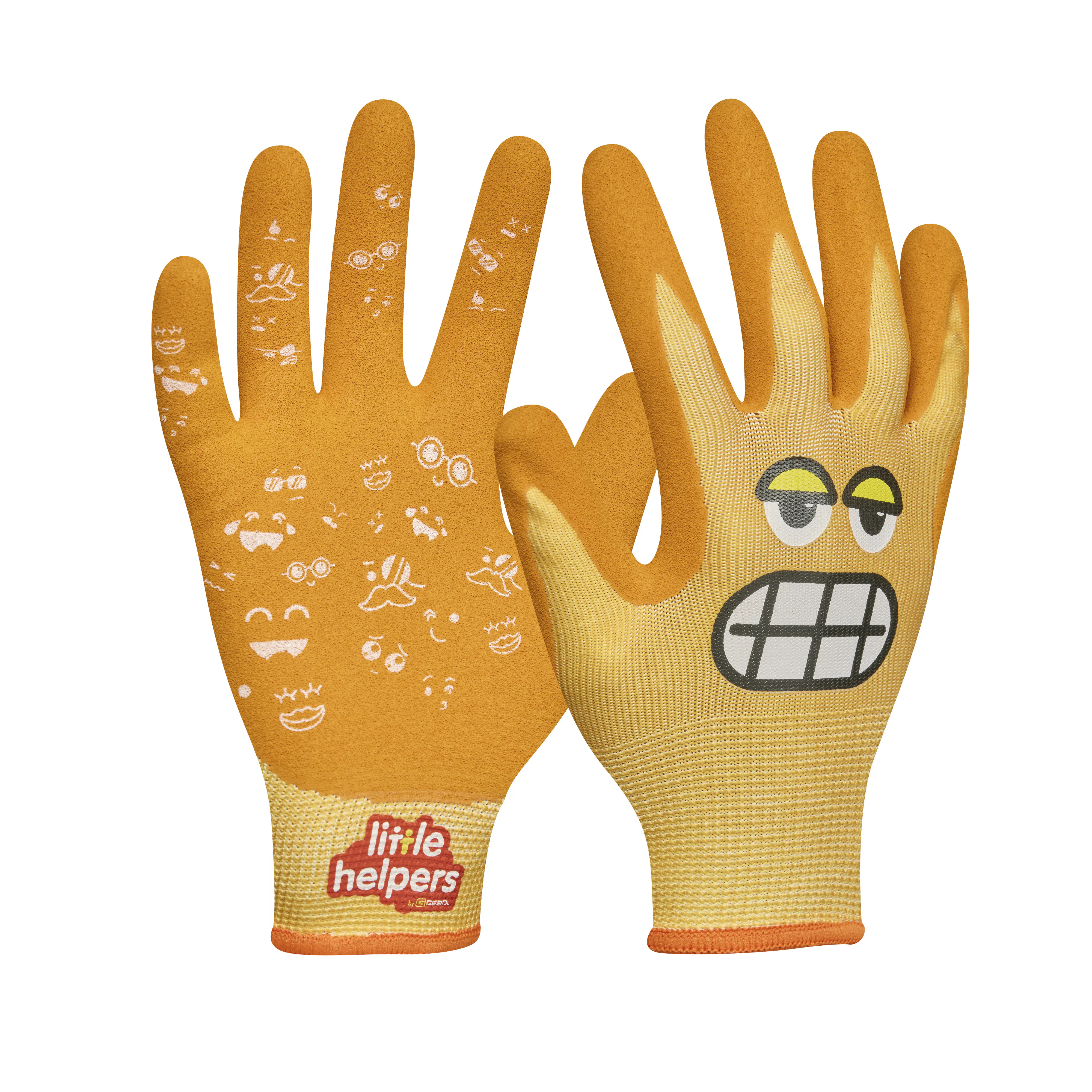 Gebol Kinder-Handschuhe Little Helpers Emoji orange