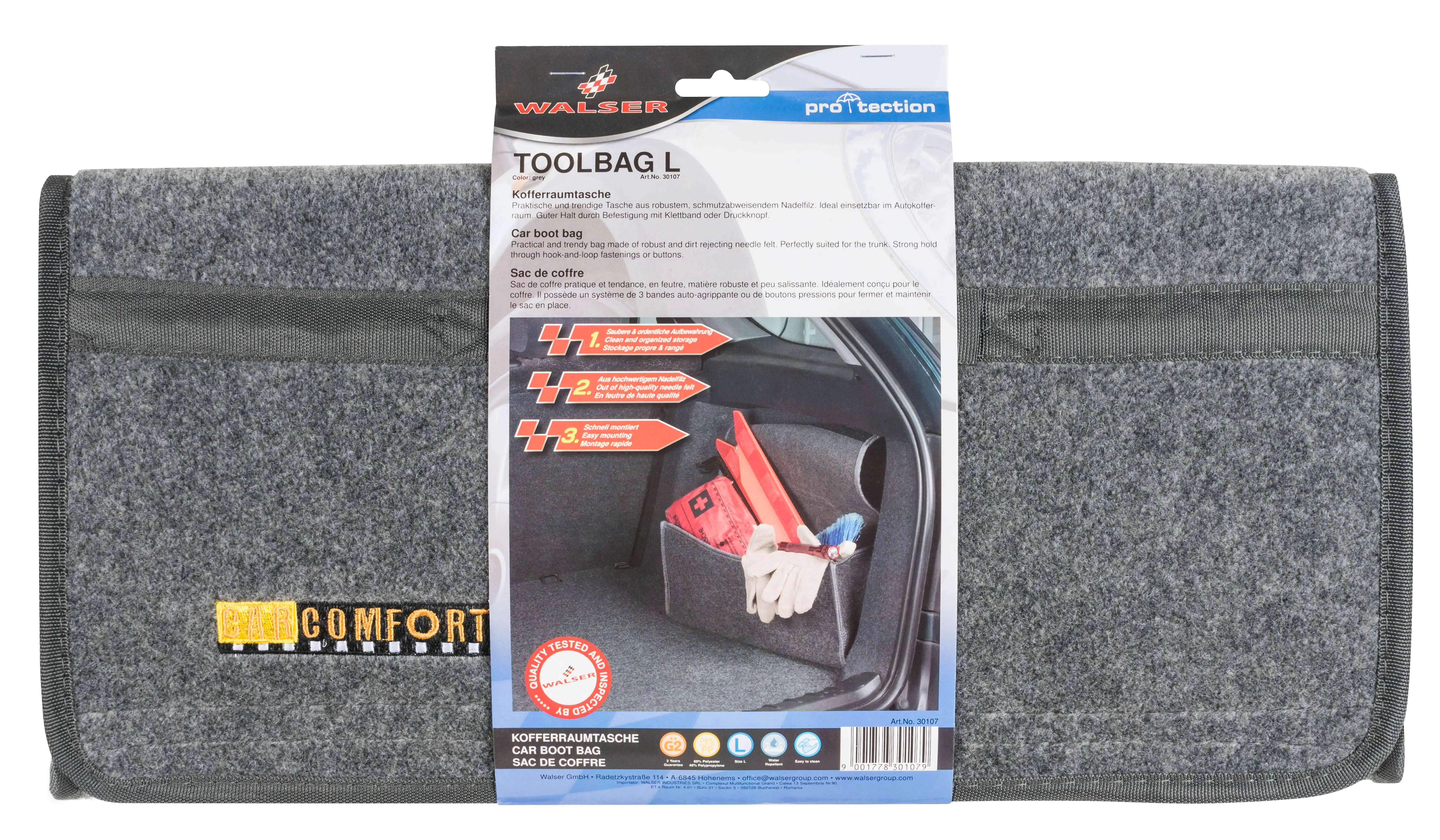 9001778301079_004 Walser Toolbag Kofferraumtasche Größe L grau 50x22x15cm