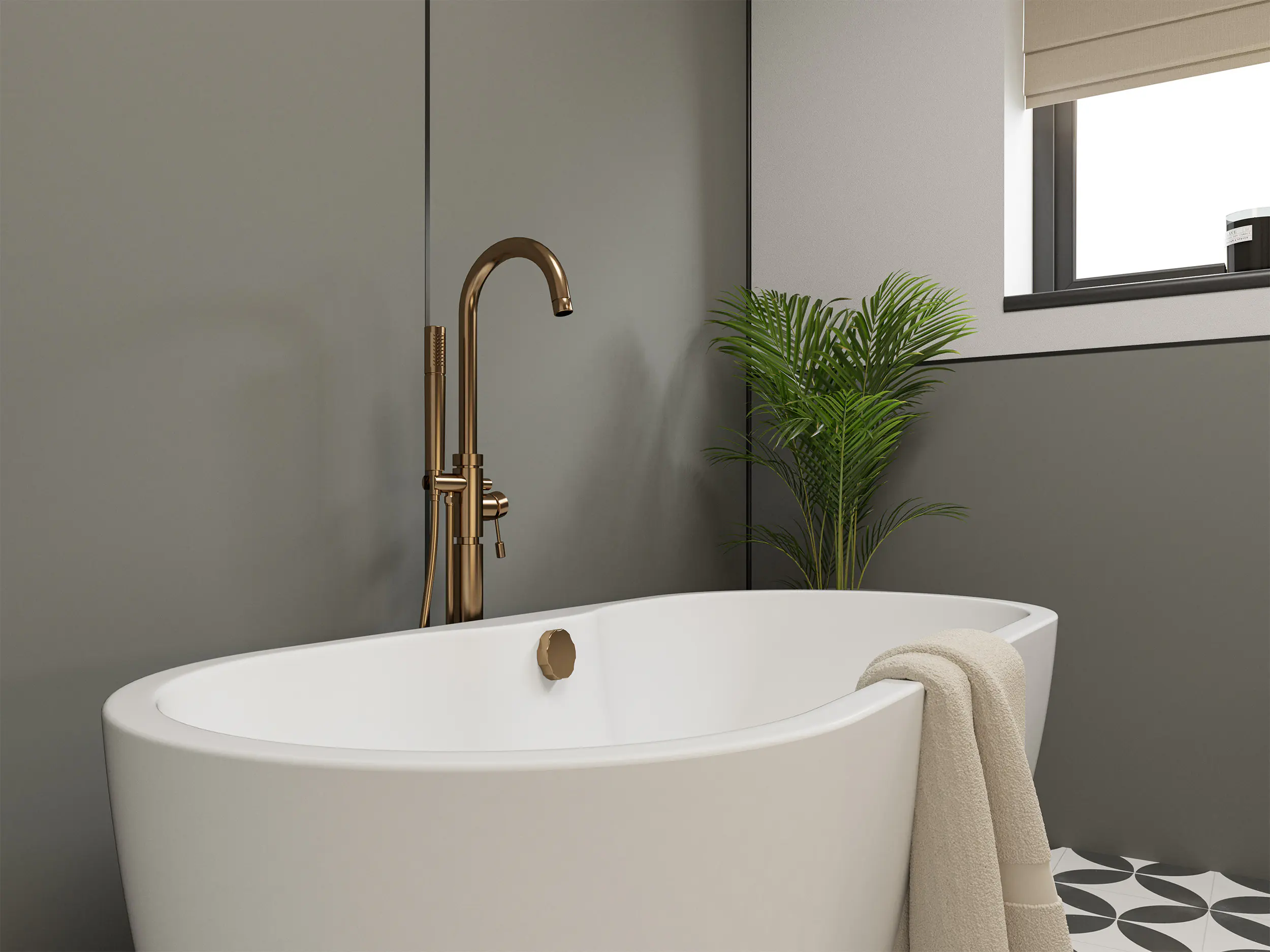 Wetwall Alloy Wandpaneel  Seafoam Green/Battleship Grey 60 x 244 cm