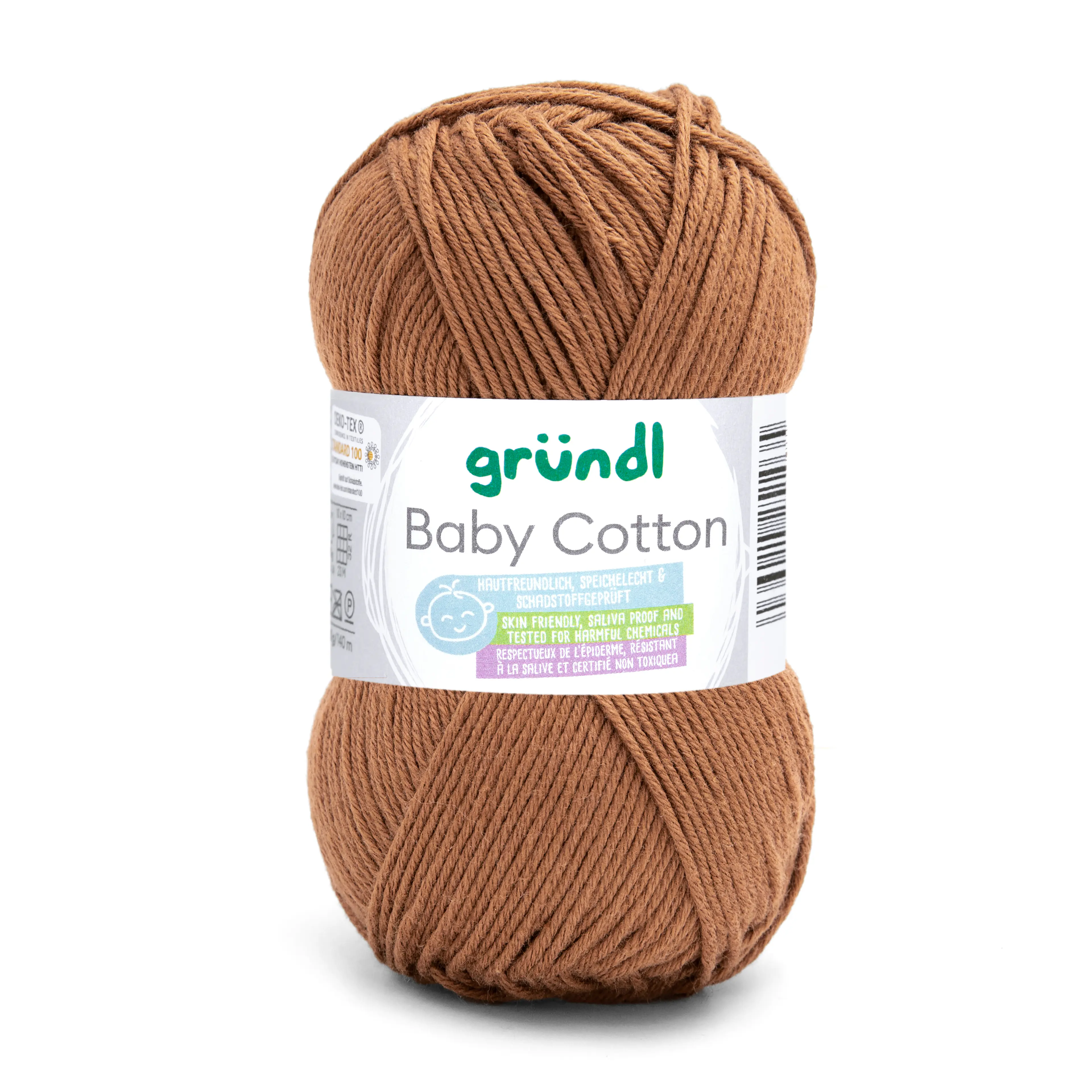 Gründl Wolle Baby Cotton rostbraun 50 g