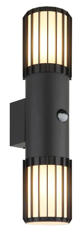 Globo Außen-Wandlampe Mervin 9 x 38 cm E27 Bewegungsmelder