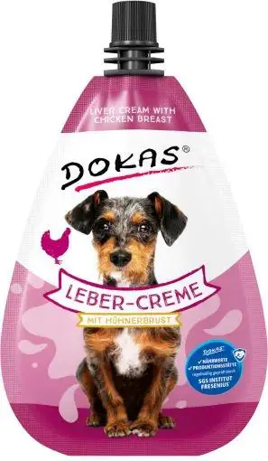 Dokas Hundesnack Adult Lebercreme Adult getreidefrei 85 g Hühnerbrust  Dokas Hundesnack Adult Lebercreme Adult getreidefrei 85 g Hühnerbrust