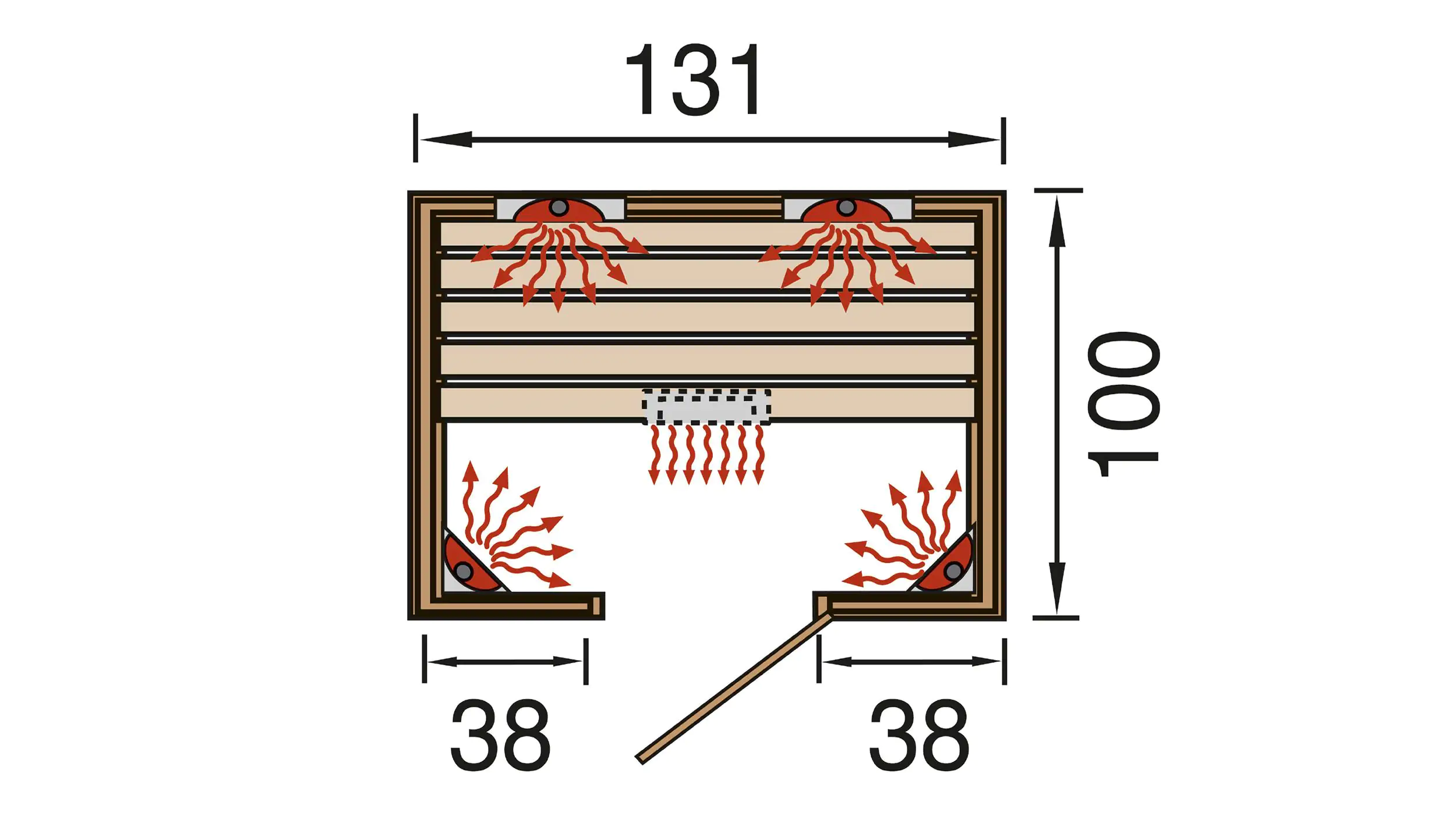 Weka Infrarotkabine Vaala 2 2050 Watt
