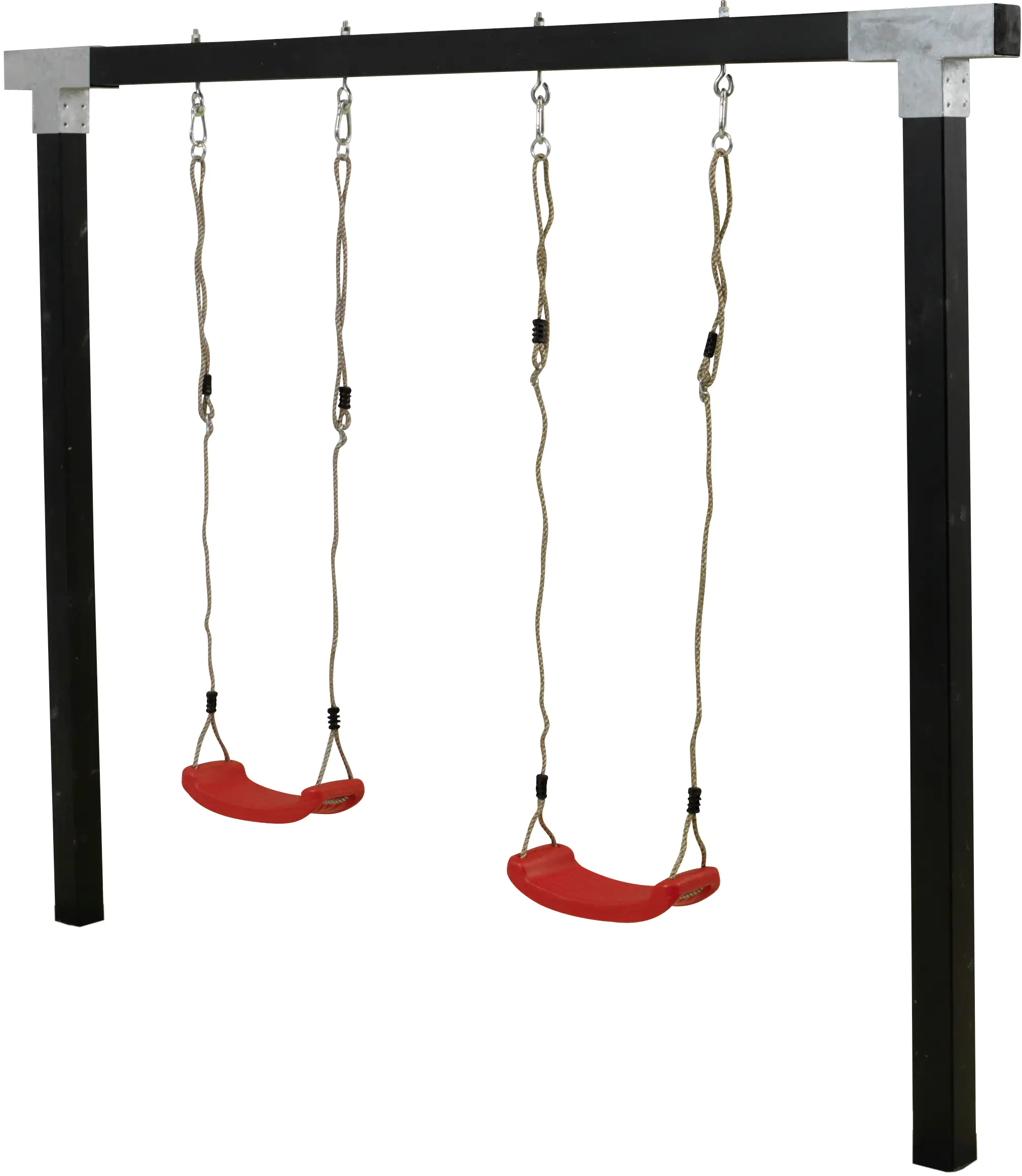Plus Schaukel Cubic inkl. 2 rote Schaukelsitzen schwarz 268 x 209 cm
